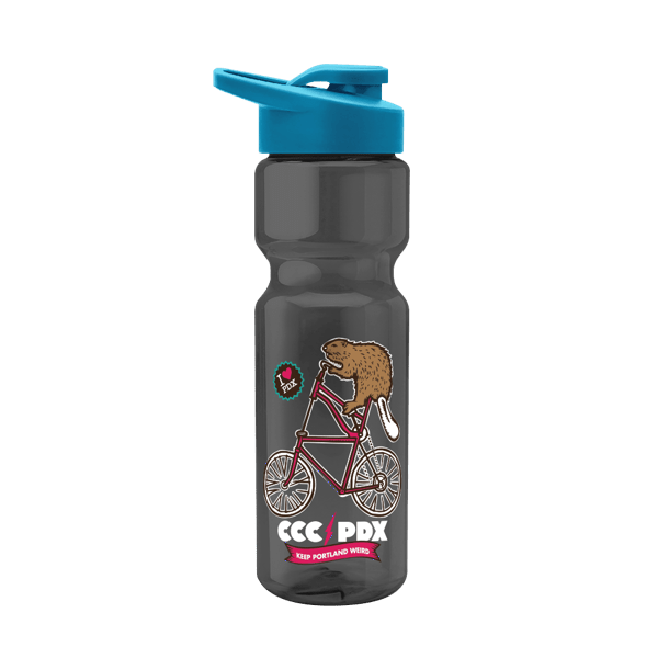 Blazer 28oz Transparent Bike Bottle w/Drink-thru Lid 840