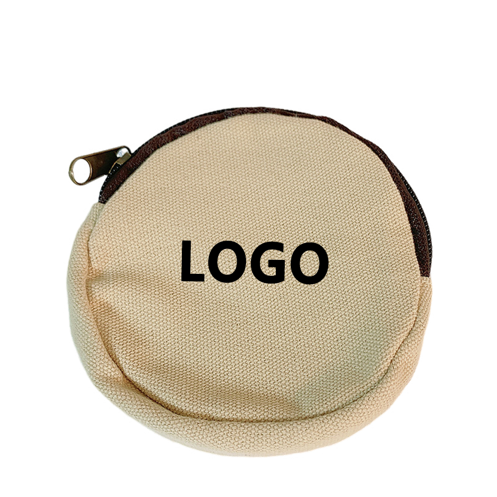 Round Canvas Zipper Coin Purse 2