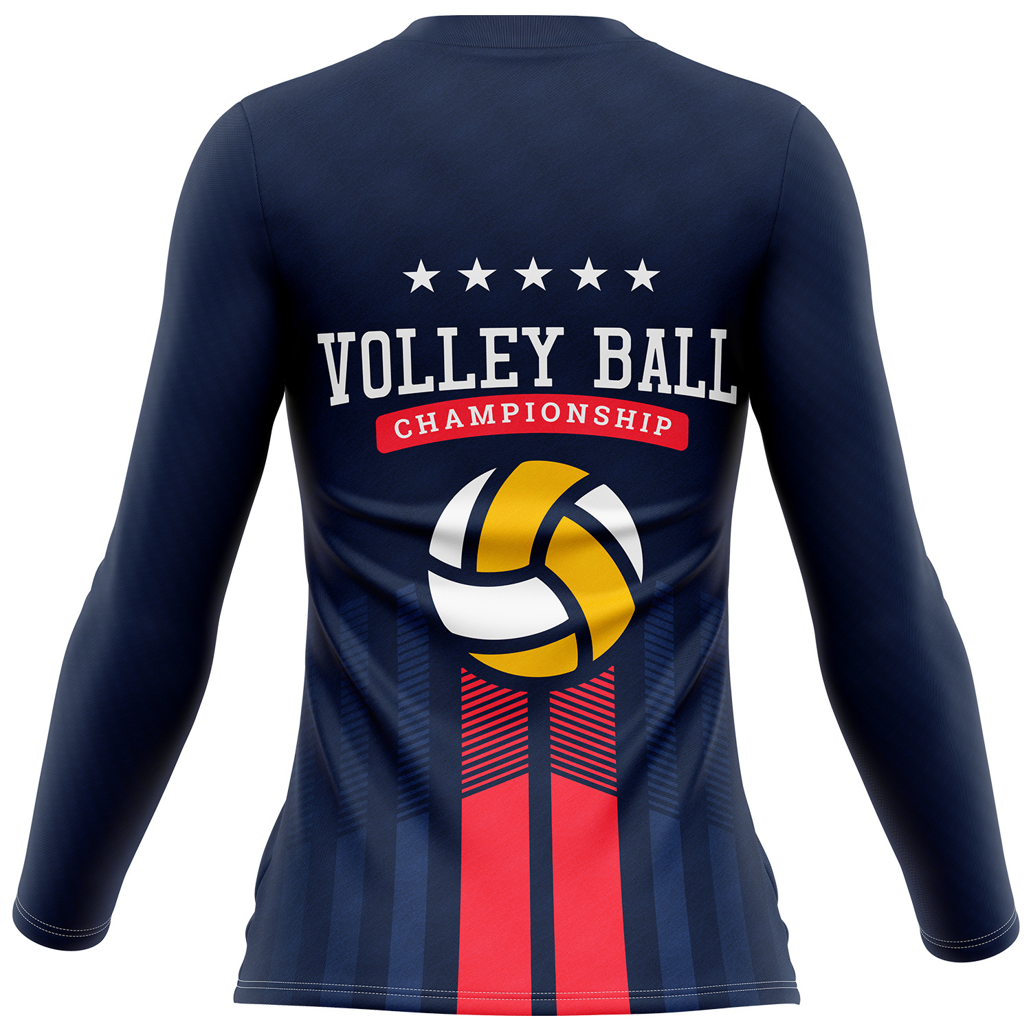 Women's 180 GSM Poly Interlock Sublimation Long Sleeve V-Neck T-Shirt 2