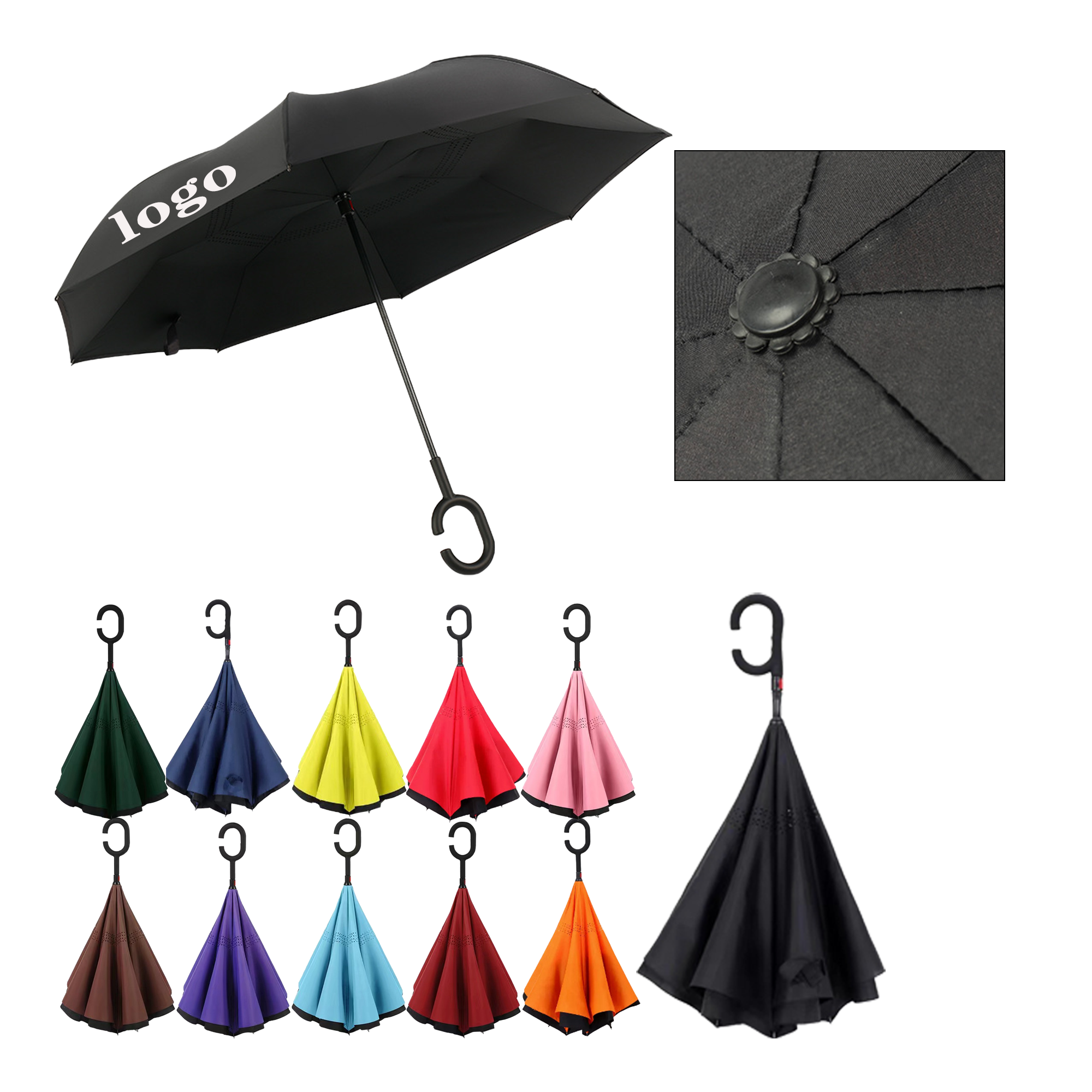 Double Layer Inverted Umbrella Upside Down 1