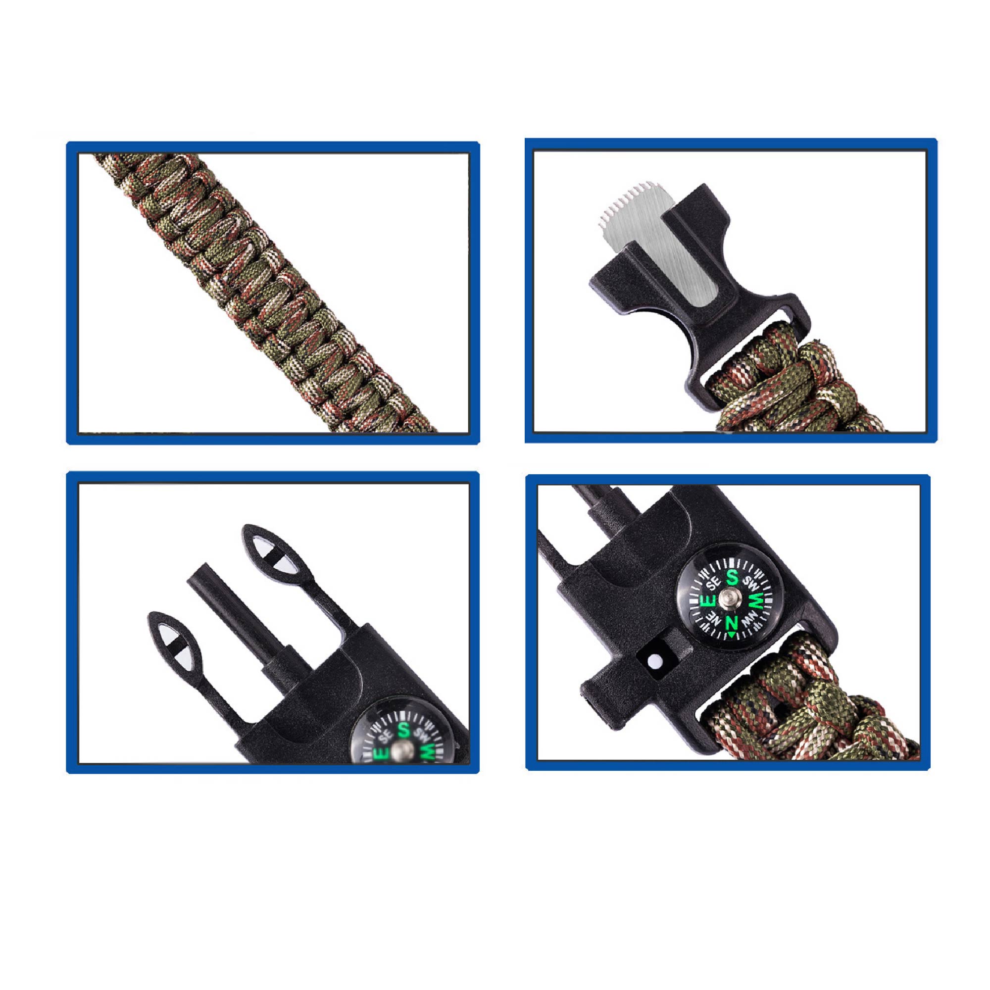 MOQ 10 pcs Multi-Tool Paracord Bracelet 1