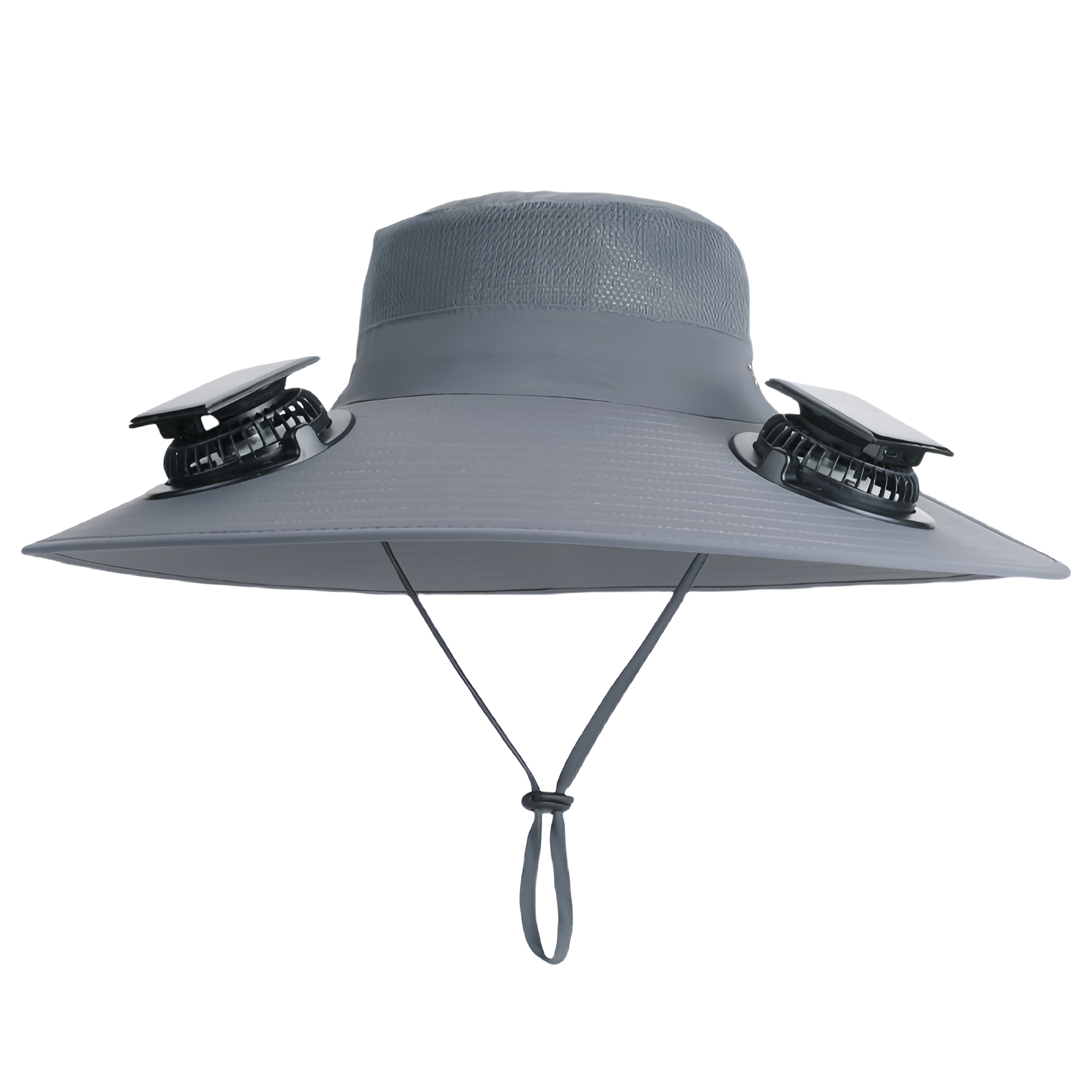 Summer Solar Dual Fan Hat for Outdoor Hiking Fishing Sun Protection Wide Brim Quick Dry Waterproof. 2