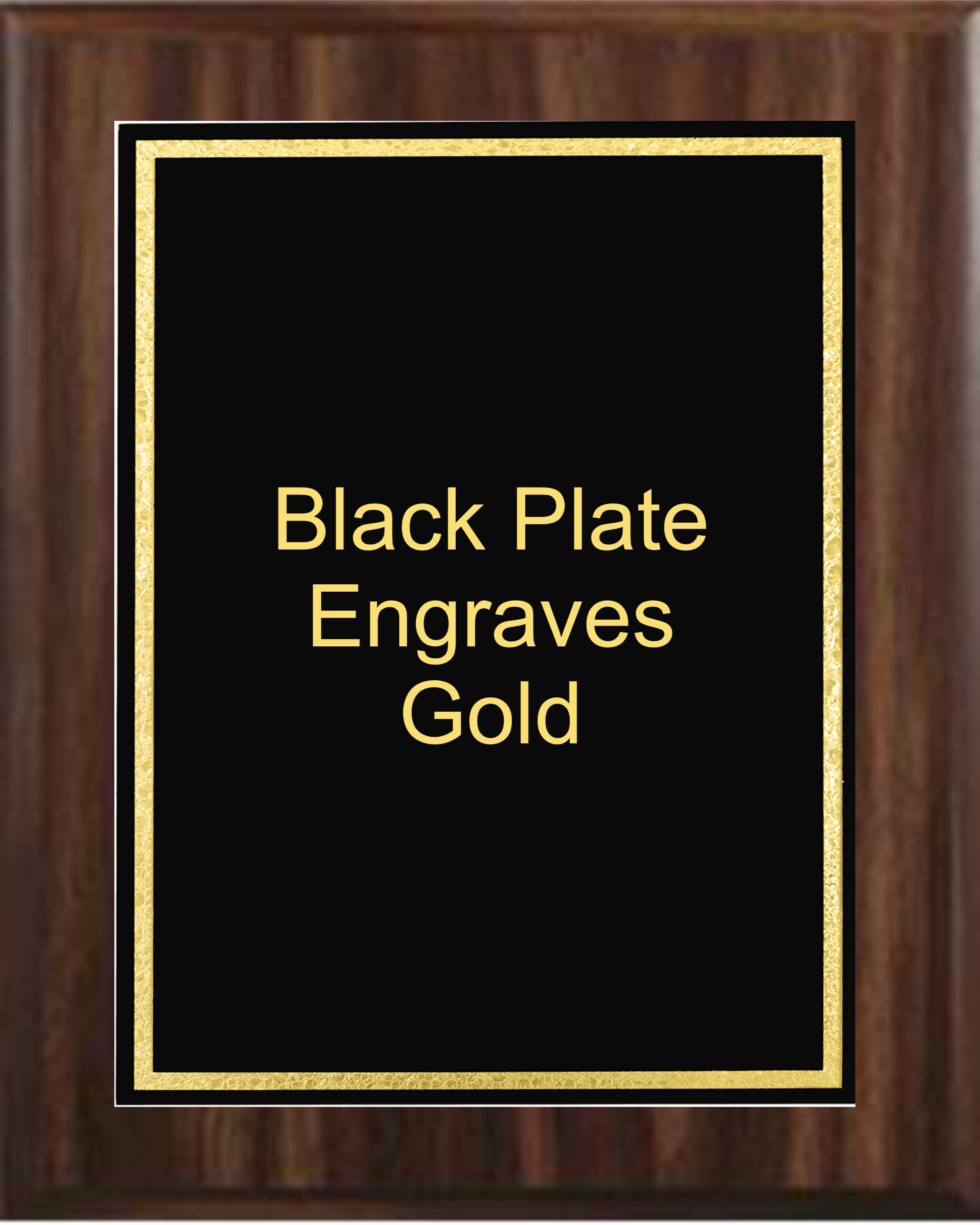 5" x 7" Cherry Finish Plaque with a Black Florentine Frame Designer Plate 1