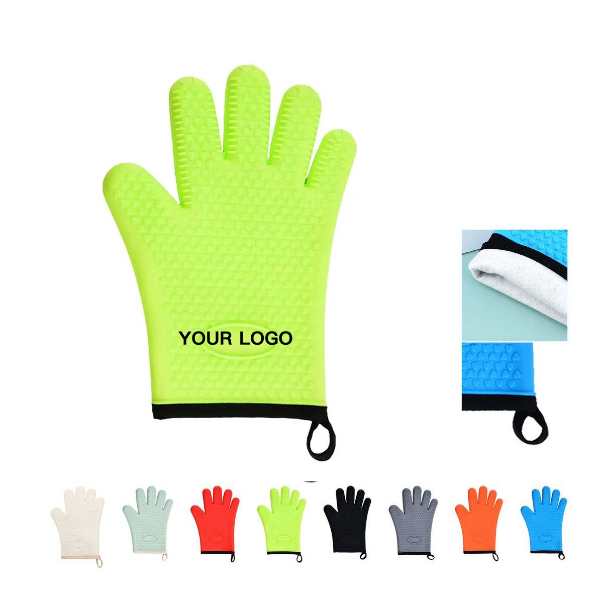 Non Slip Silicone Grilling Mitts for Heat Protection 10