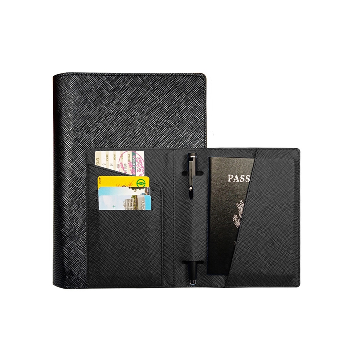 Saffiano PU Leather Passport Holder Cover 3