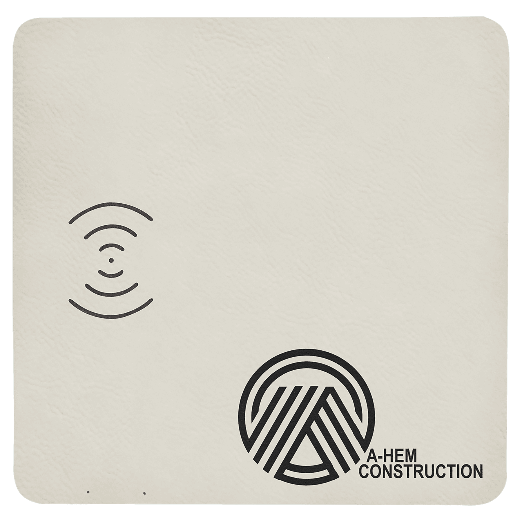 8" x 8" White Leatherette Phone Charging Mat 2