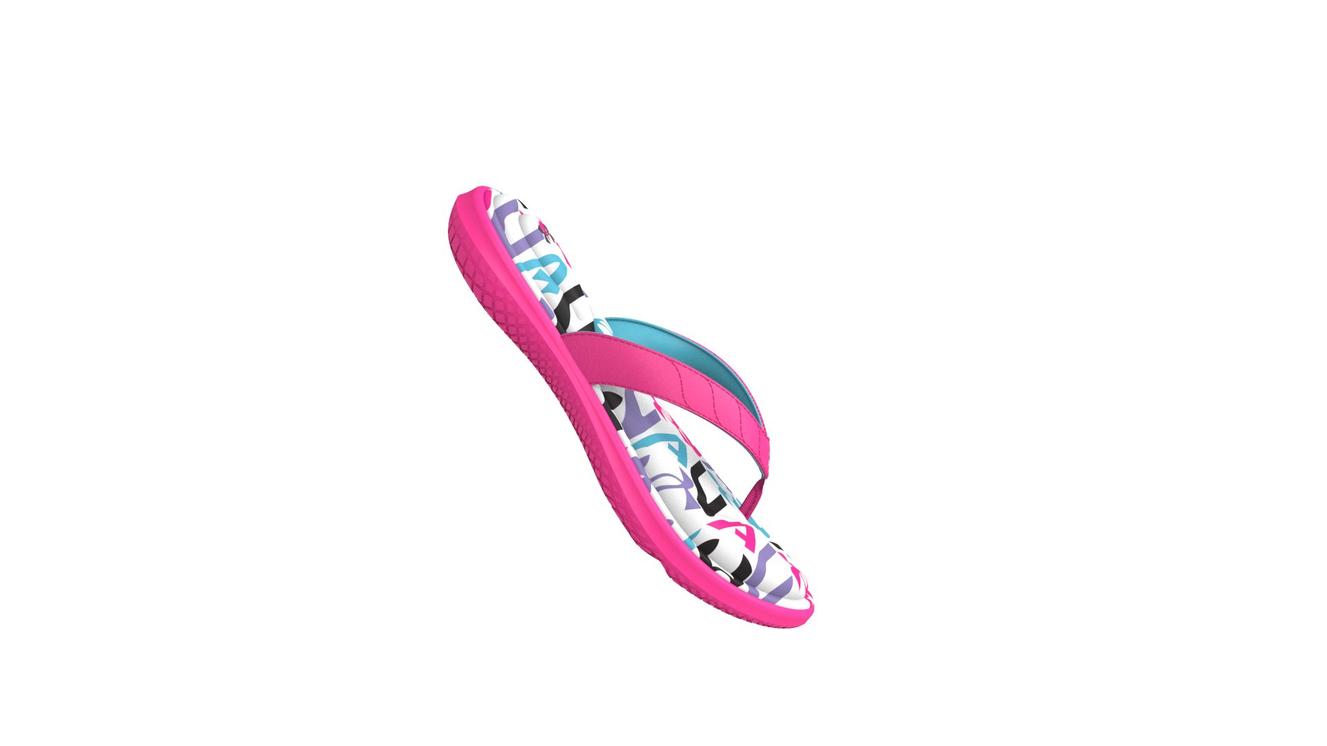 Girls' UA Marbella VII Graphic Footbed Sandals  2