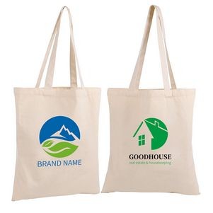 Natural Cotton Convention Tote Bag 12 Oz, custom tote bag with logo imprint 2