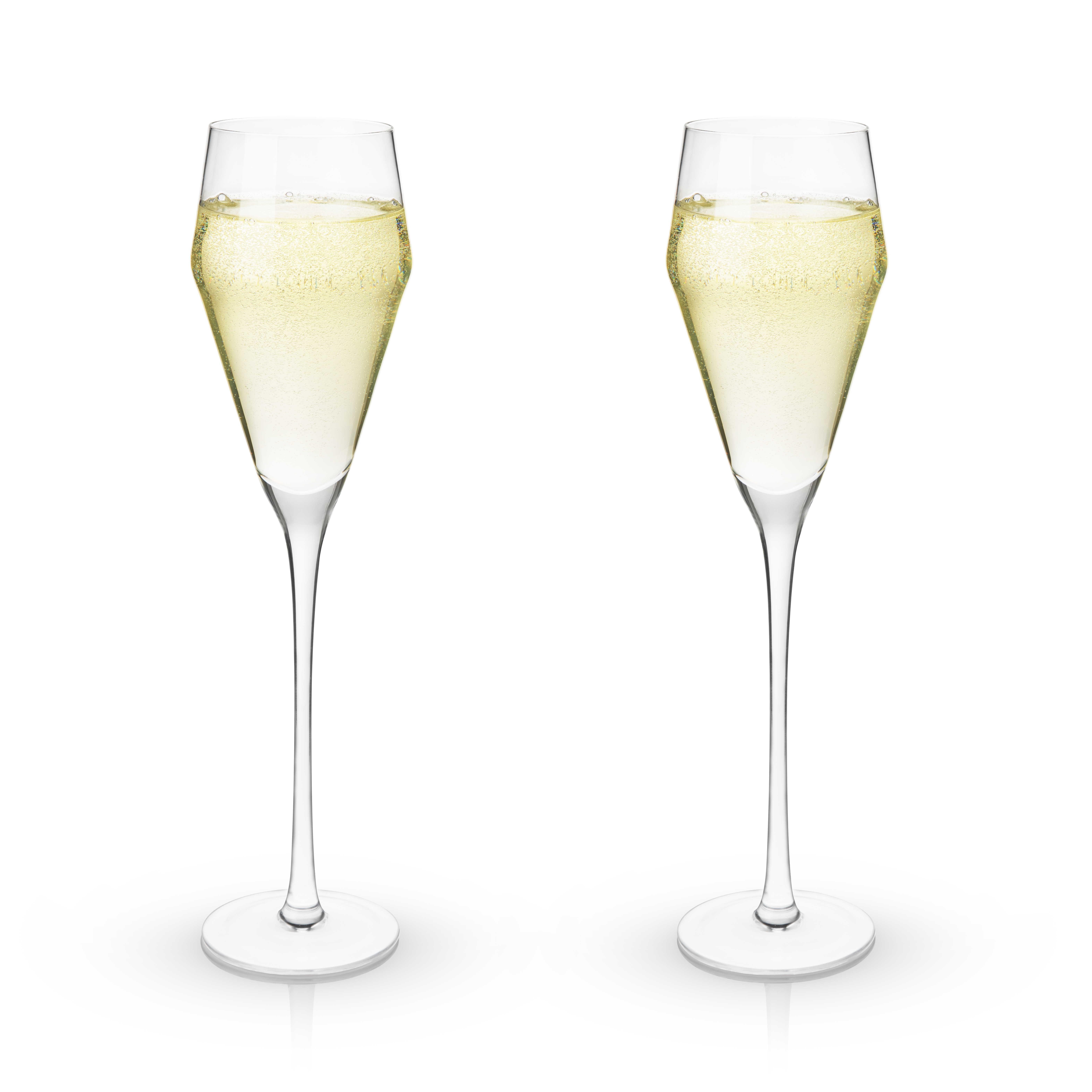 Viski® Angled Crystal Prosecco Glass, set of 2 11