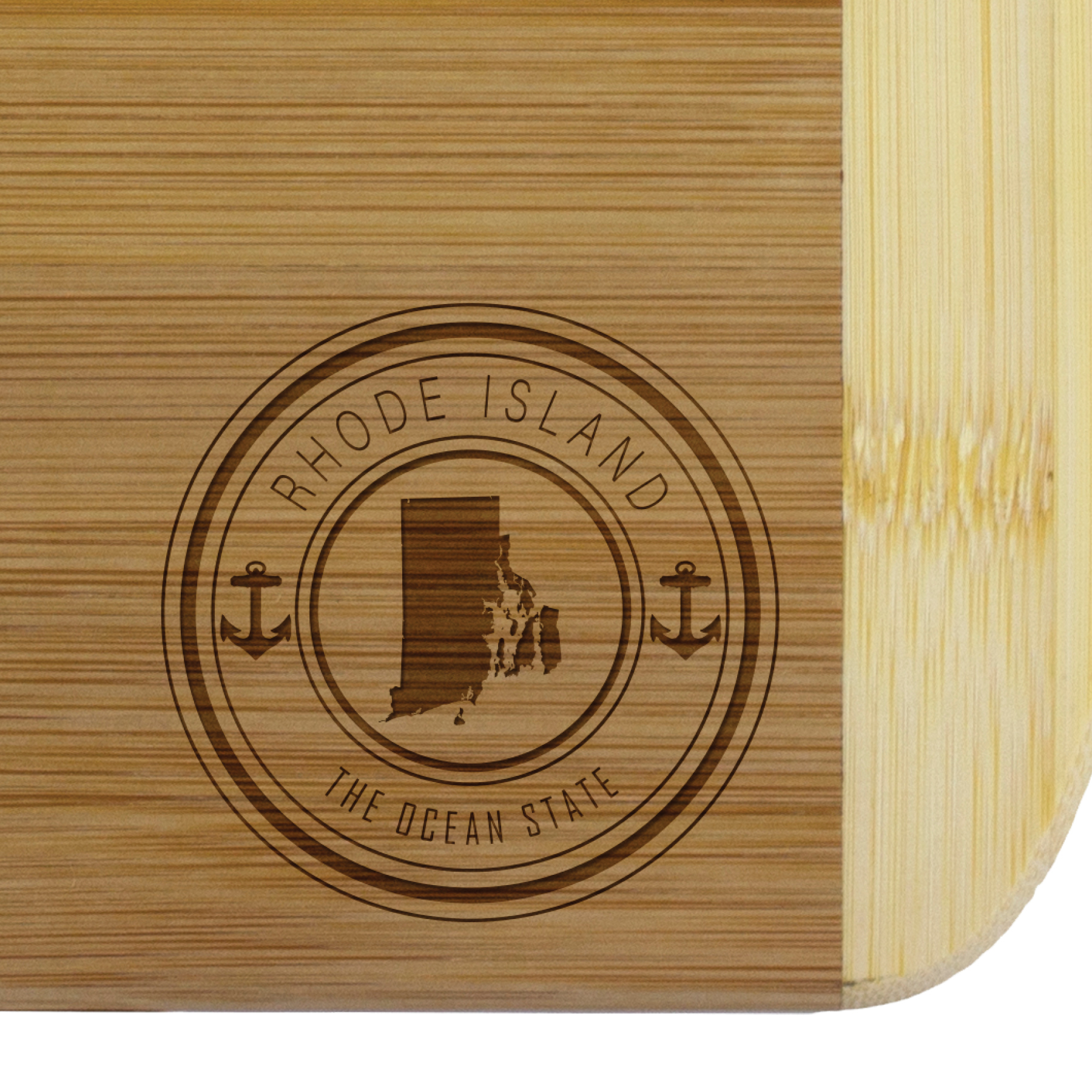 Rhode Island State Stamp 2-Tone 11" Cutting Board 3