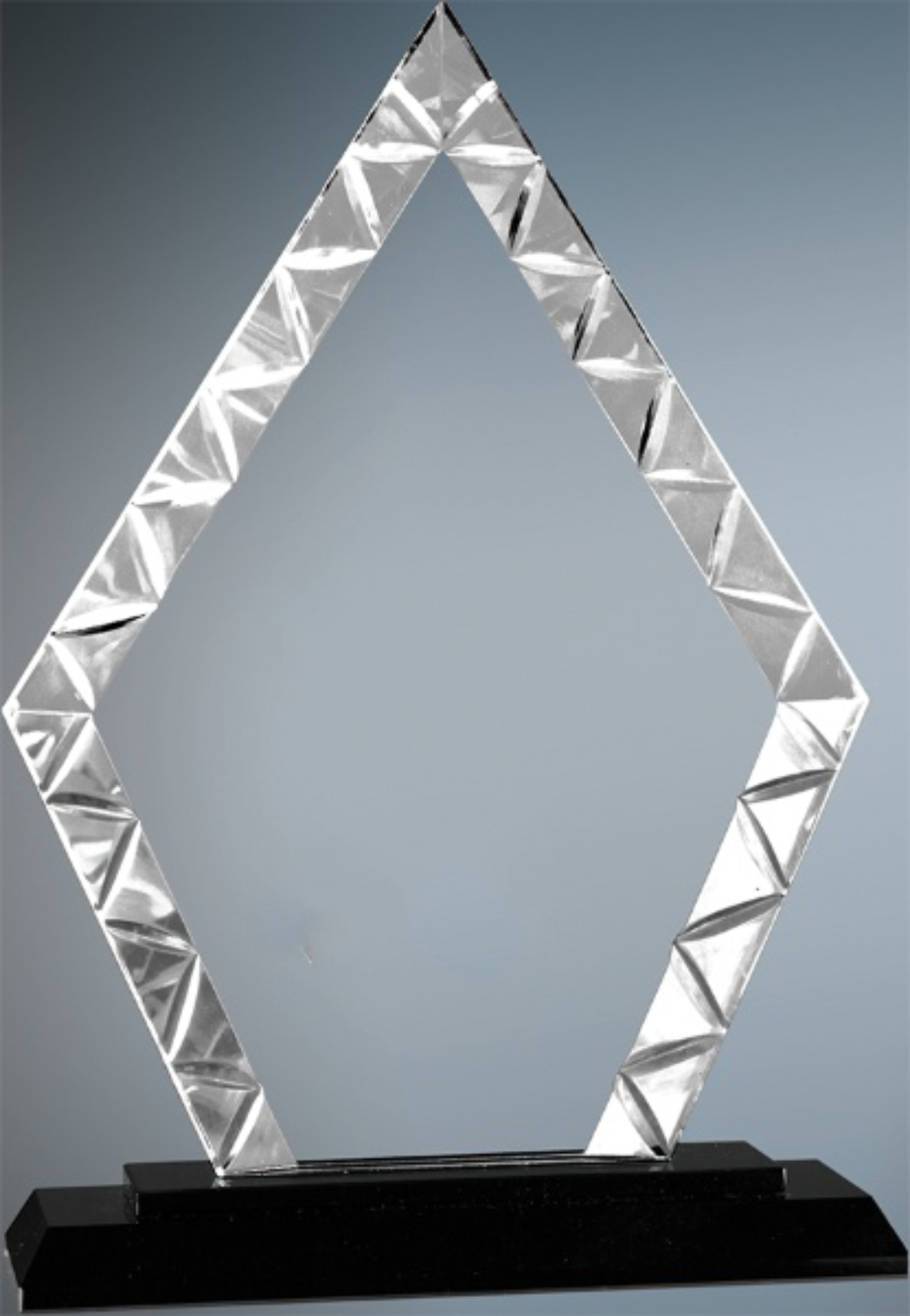 9" Large Diamond Accent Glass Award 3