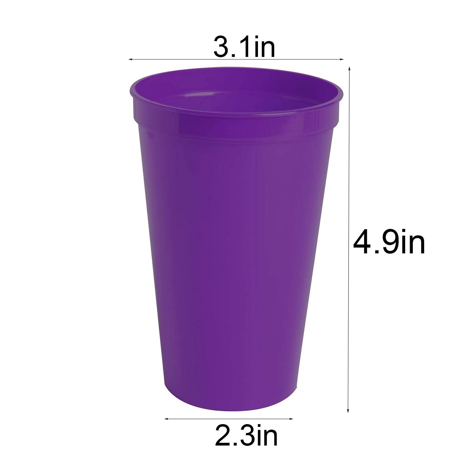 16oz Reusable Plastic Stadium Cups 9