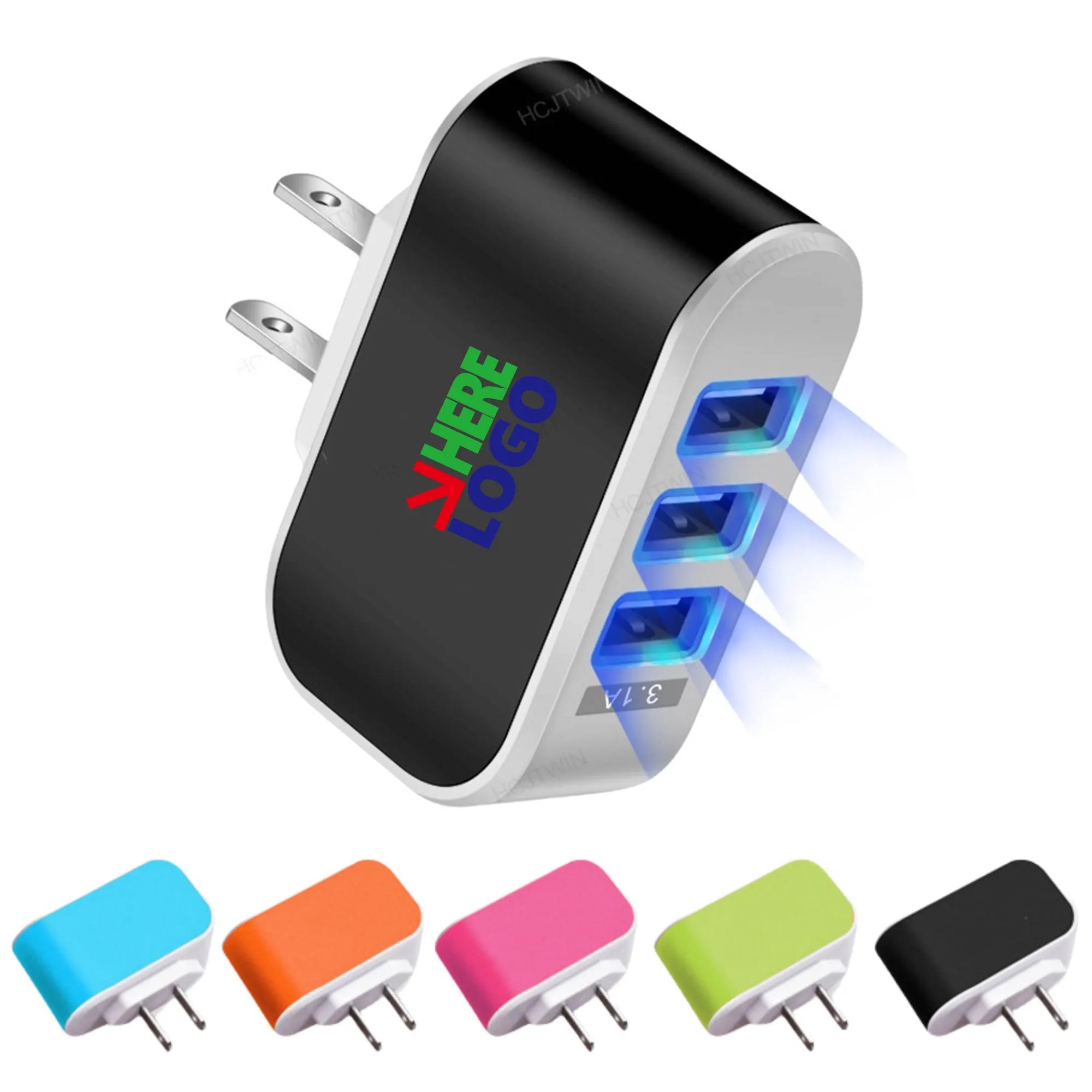 USB 3-Port Phone Charger