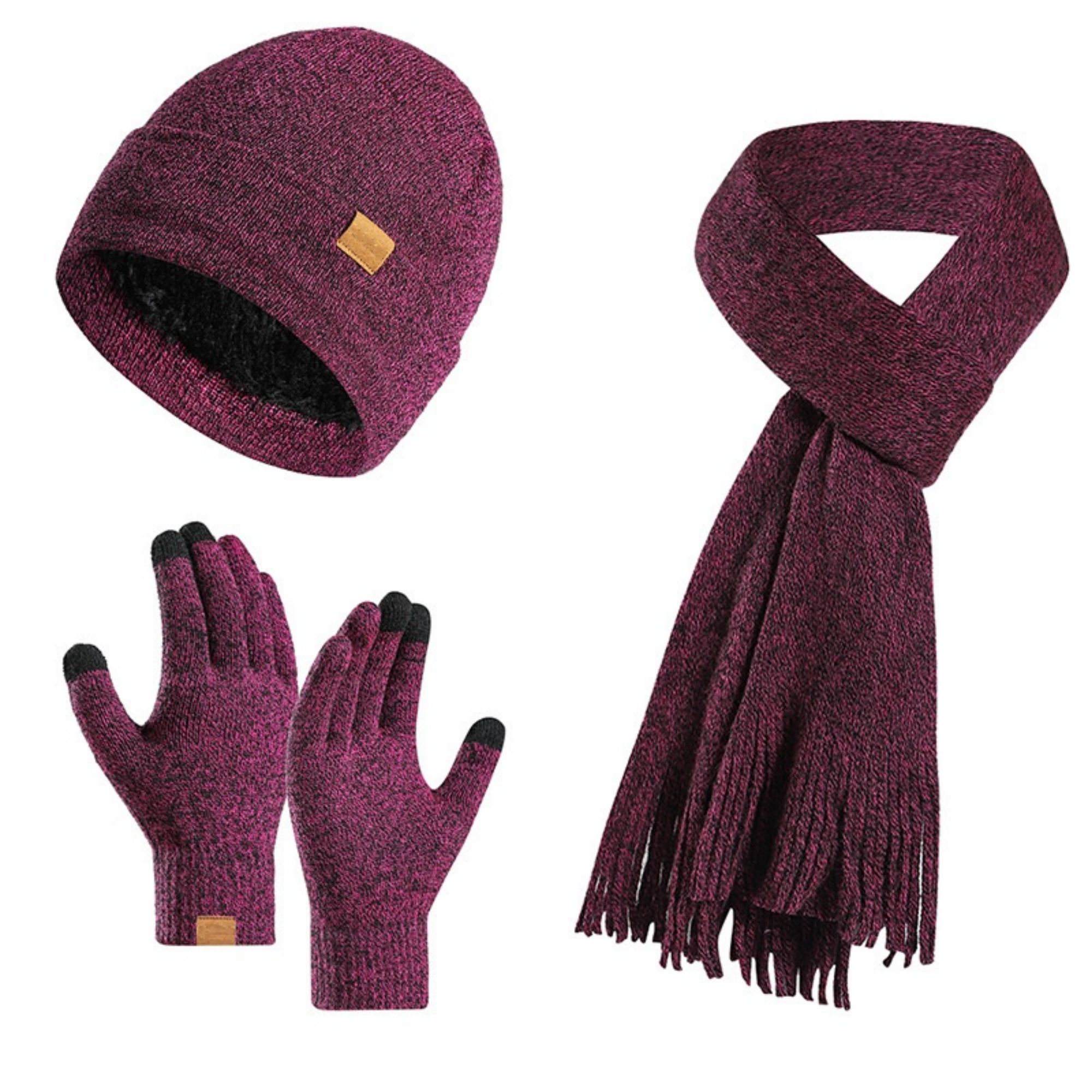 Winter Hat Scarf Gloves Set 2