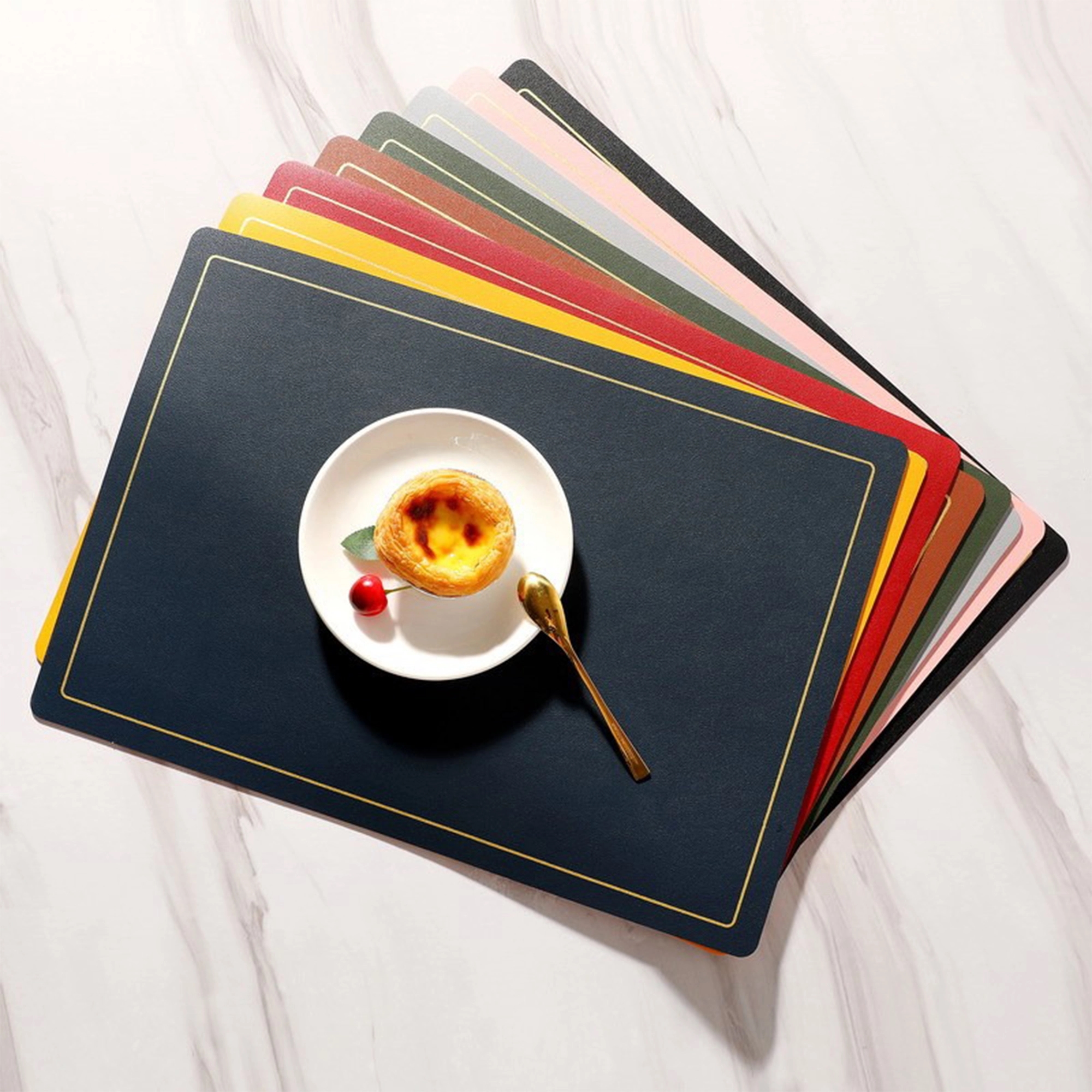 Leather Table Place Mat MOQ 10PCS 2
