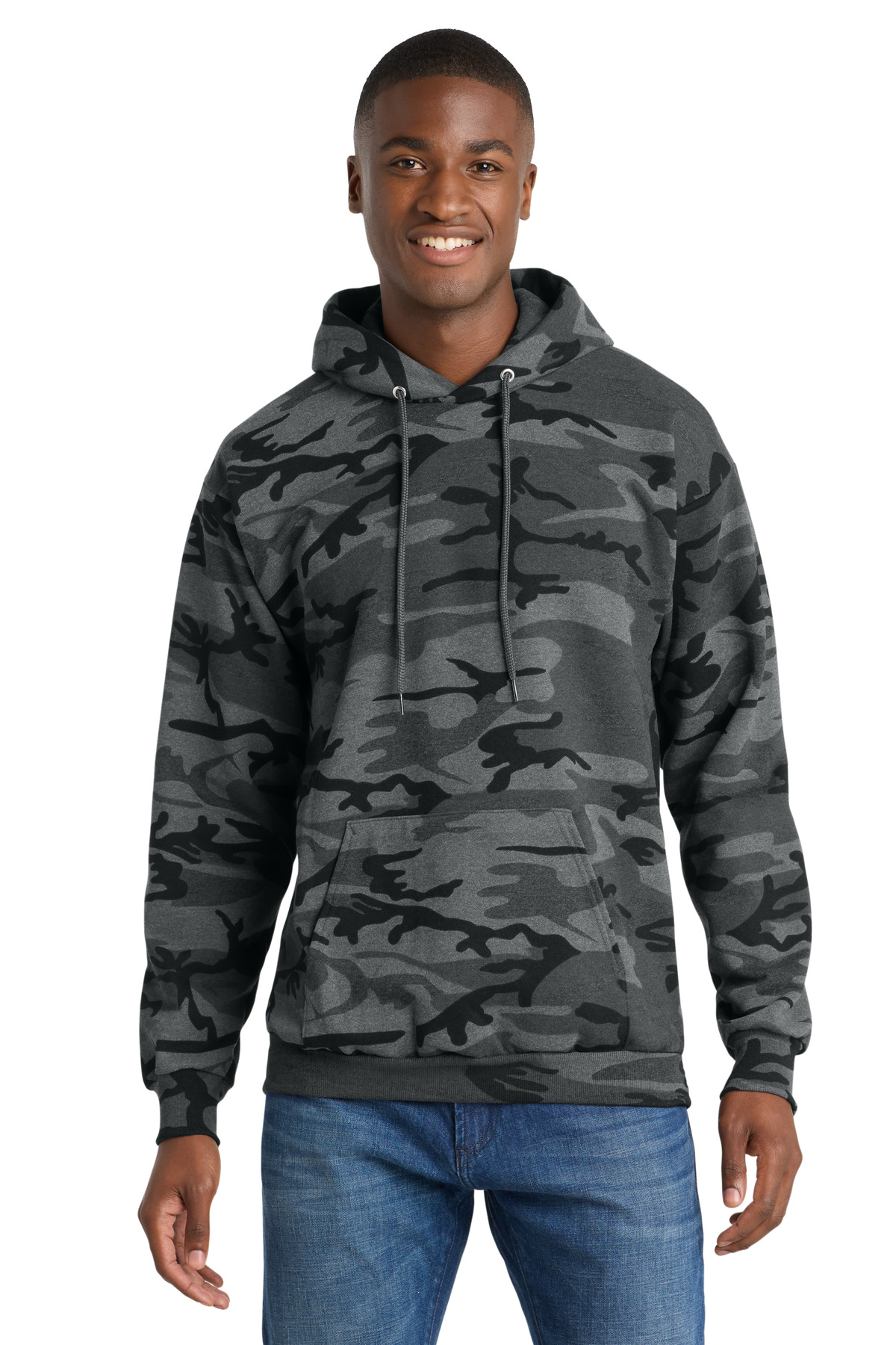 Port & Co Core Fleece Camo Pullover Hooded Sweatshirt. PC78HC 7