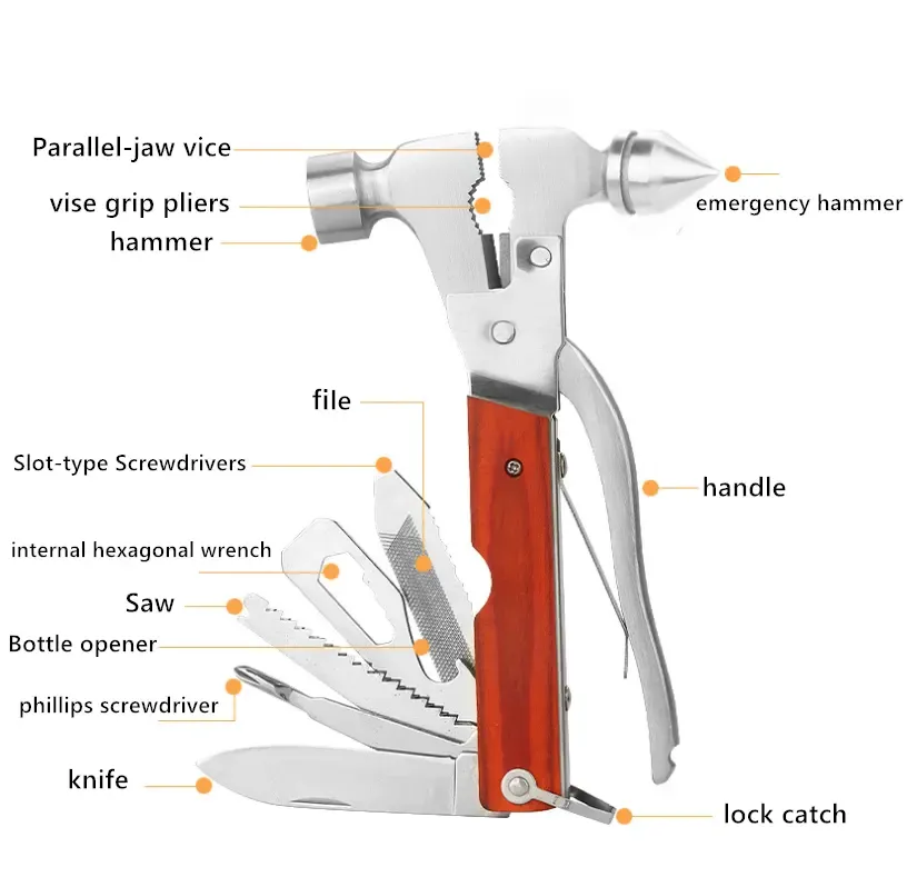 Survival Kits Multitool Safety Hammer 2