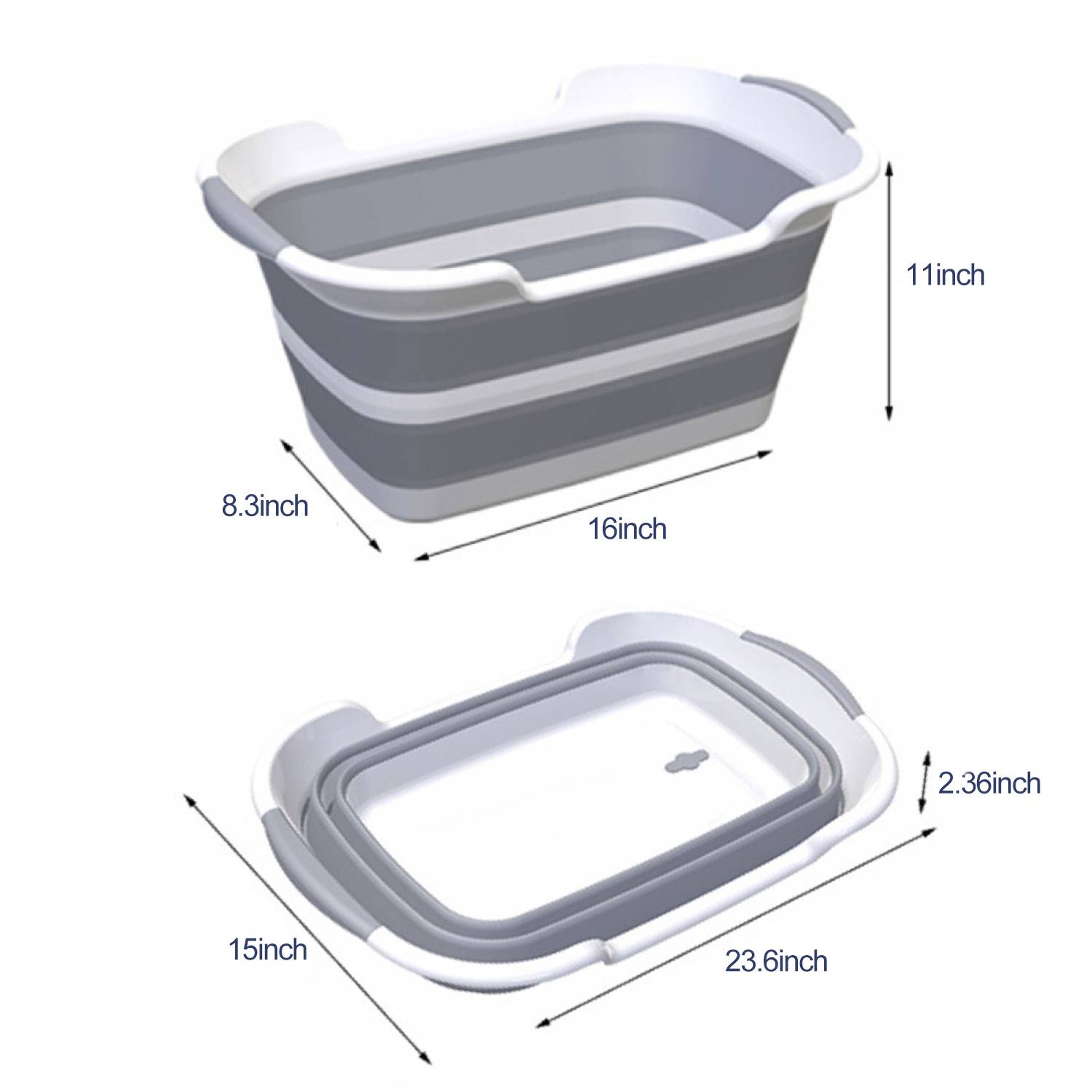 Foldable Plastic Pet Bathtub w/ Drainage Hole 3