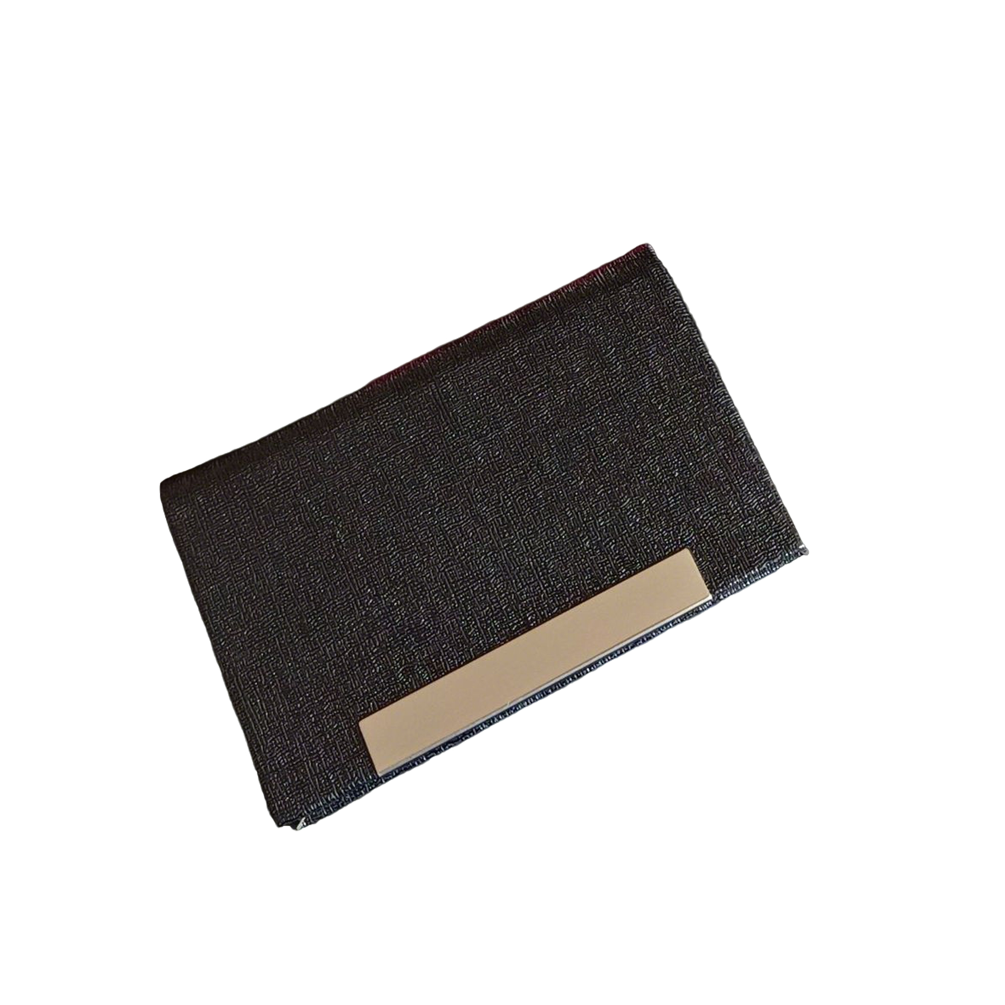 PU Leather Metal Business Card Holder Slim Case 2