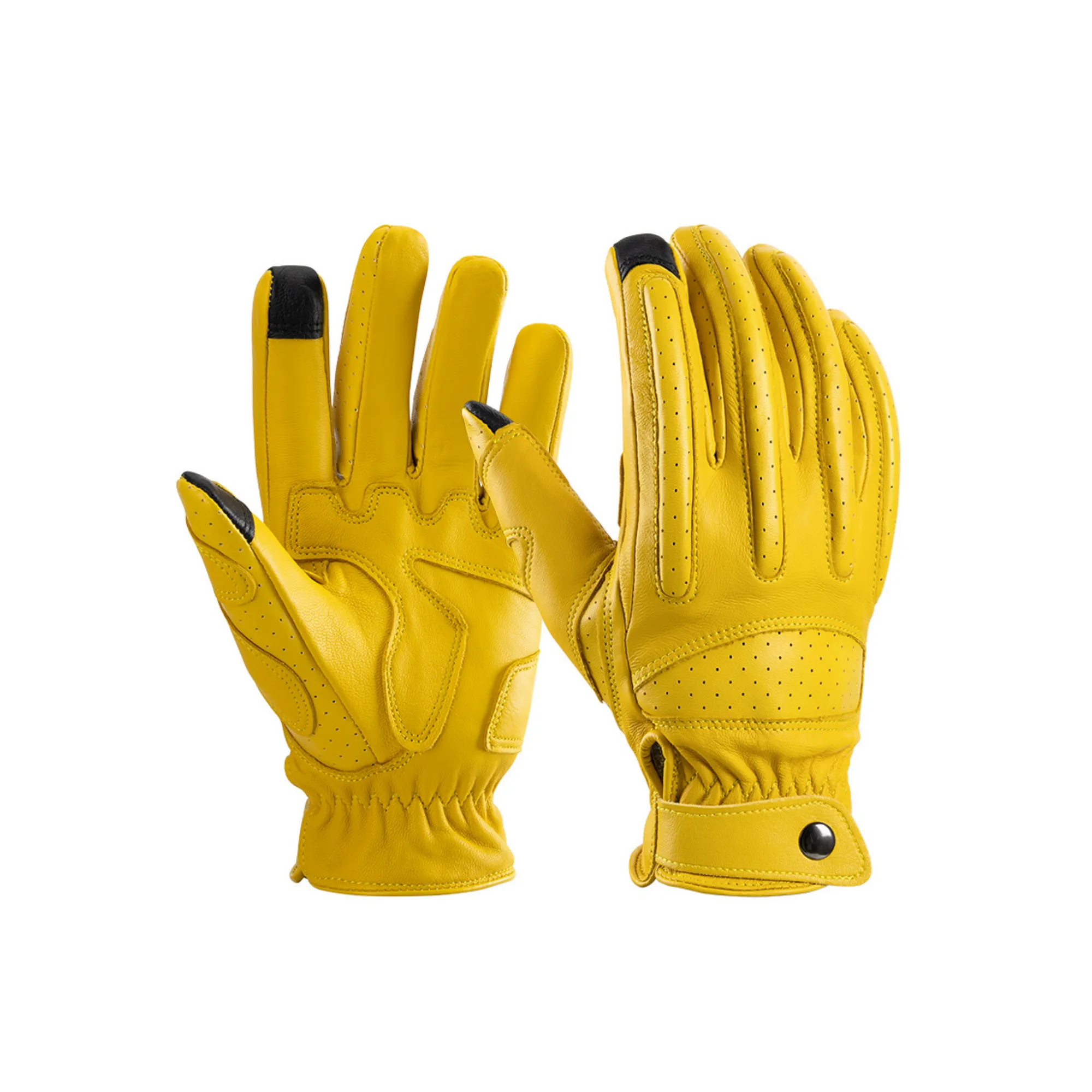 Riding Touchscreen Motorcycle Sheepskin Gloves 3