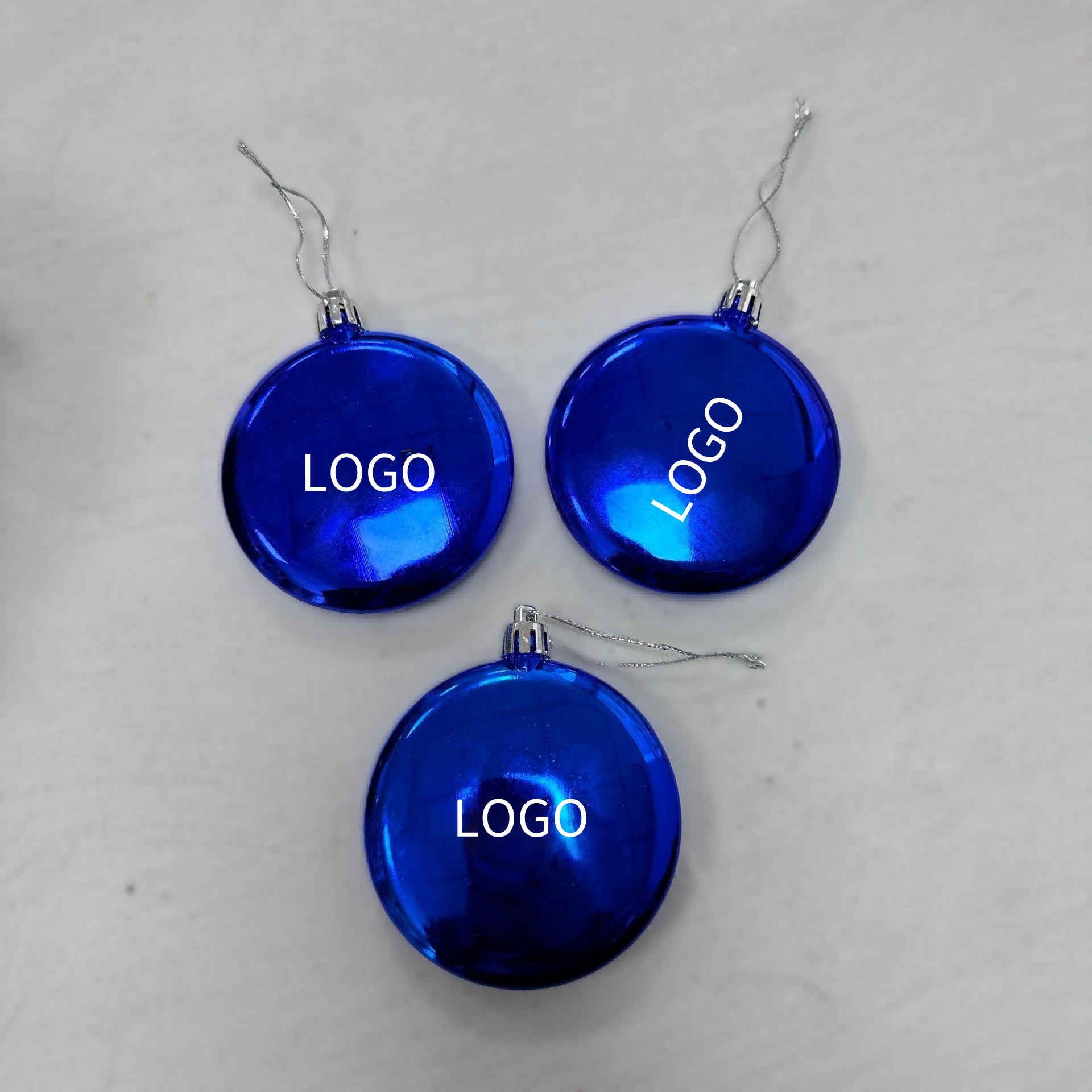 Flat Plastic Holiday Balls 4