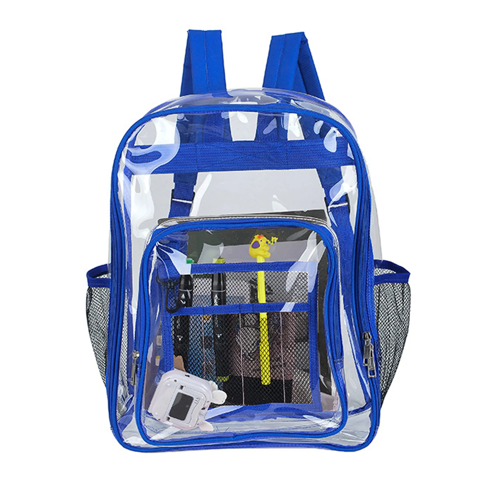 PVC Transparent Backpack Large Clear Book Bag 3
