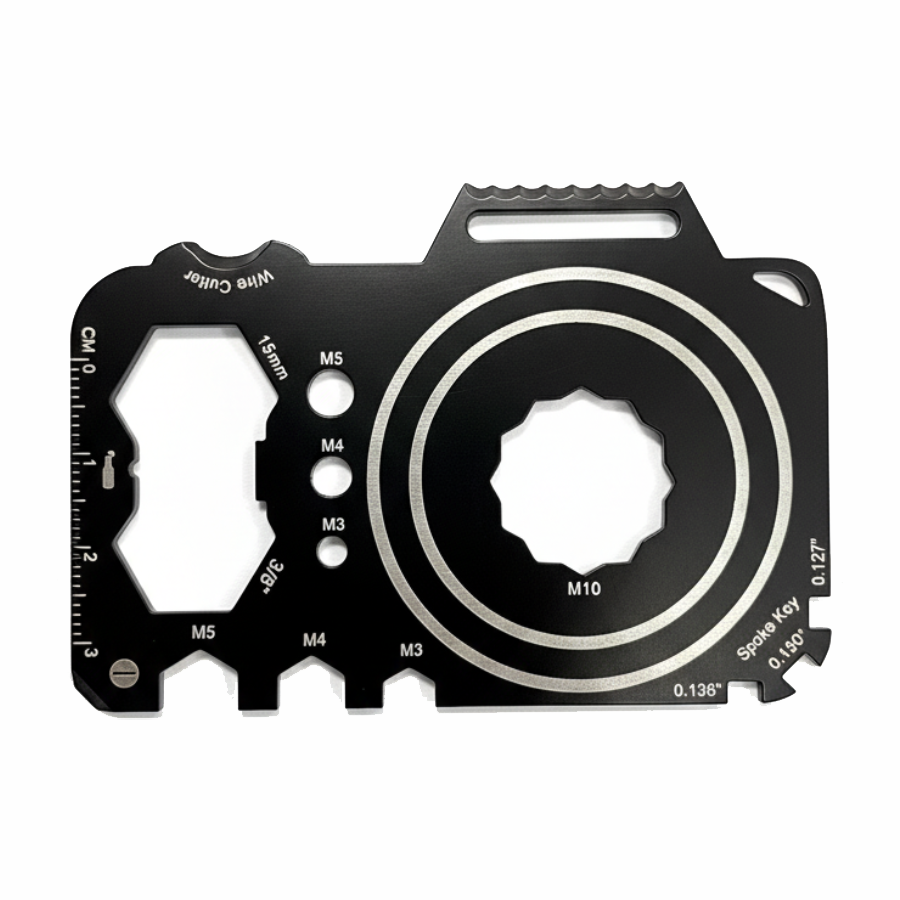 GearCard 21-in-1 Camera-Shaped Multi-Tool Card – Stainless Steel Wallet EDC Gadget 7