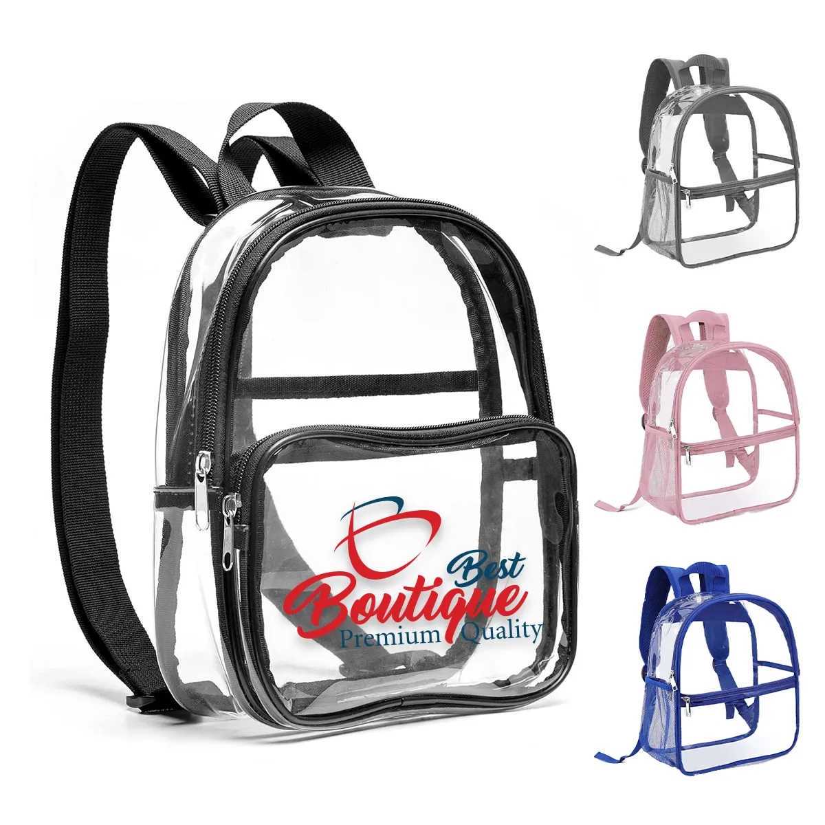 Clear Mini Backpack Stadium Approved Lightweight Waterproof 3
