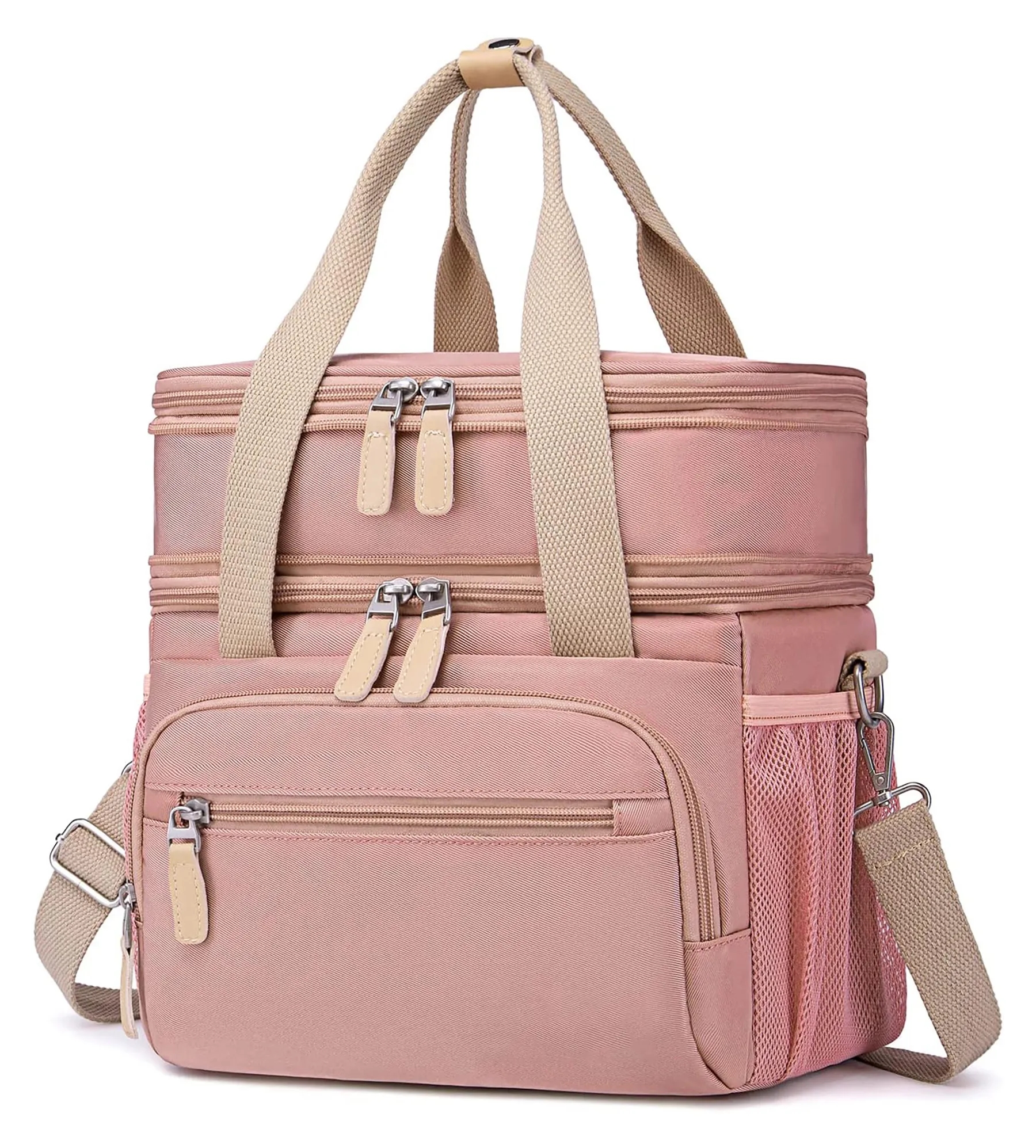 Waterproof Reusable Large Dual Compartment Lunch Bag 3