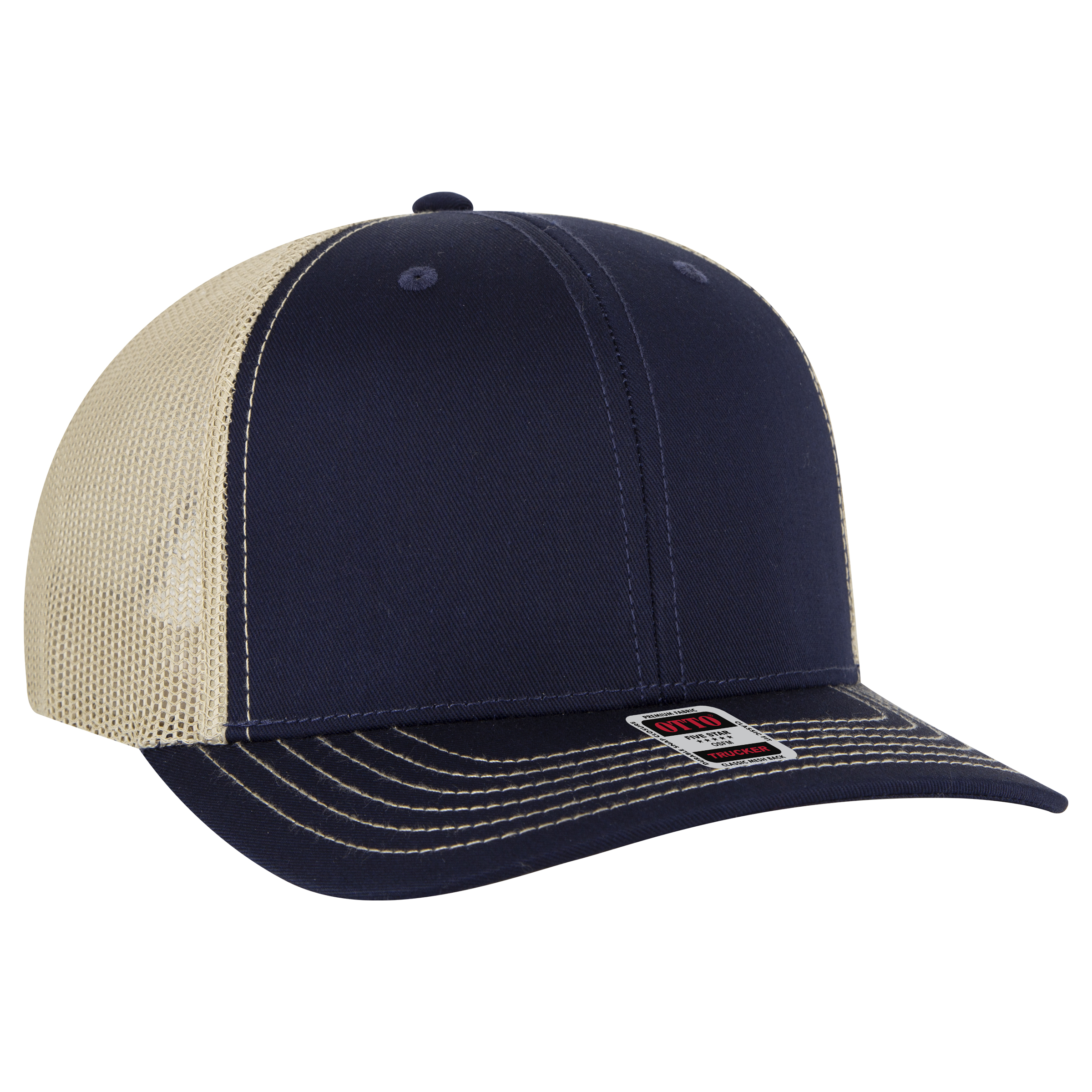 OTTO CAP® 6 Panel Mid Profile Mesh Back Trucker Hat 30