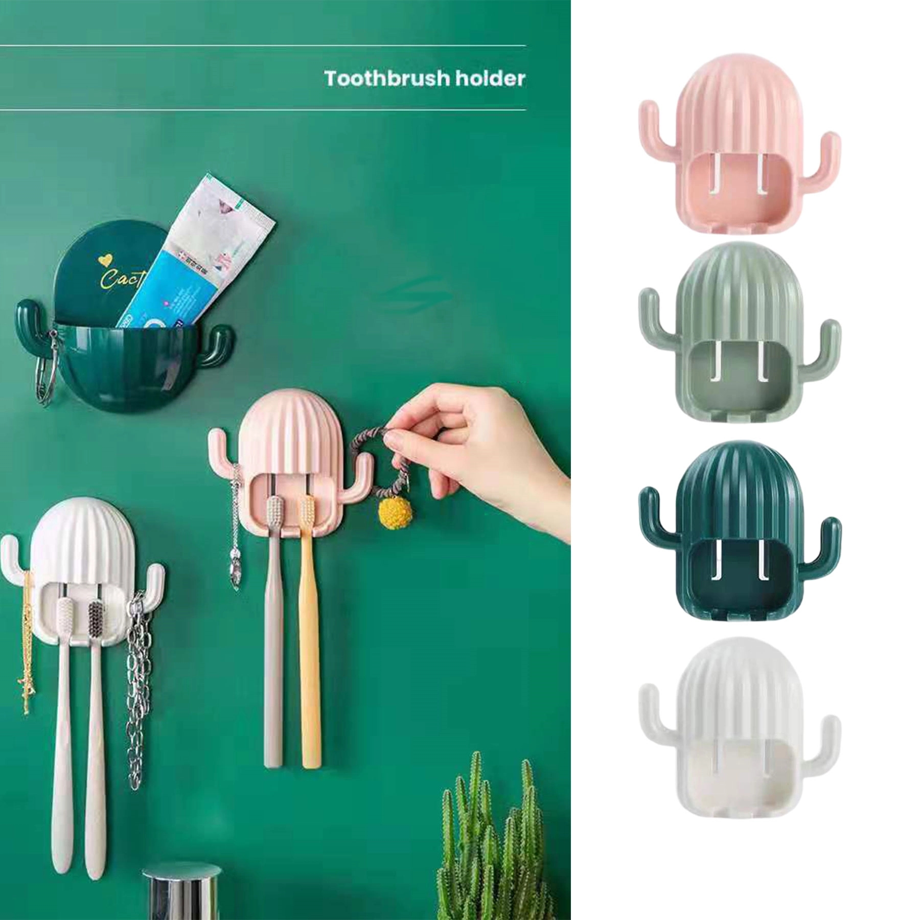 Cactus-shaped toothbrush holder 3