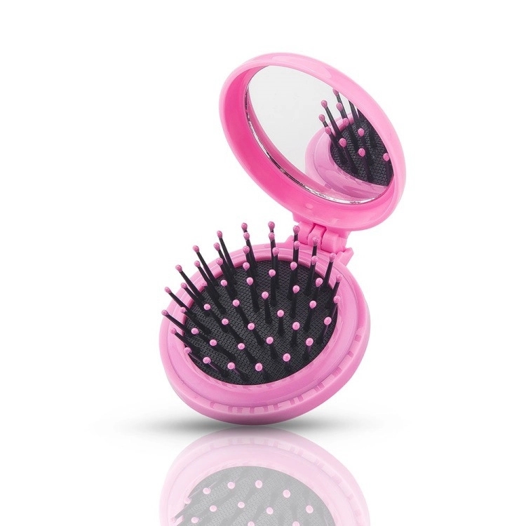 Portable Folding Plastic Hairbrush 1