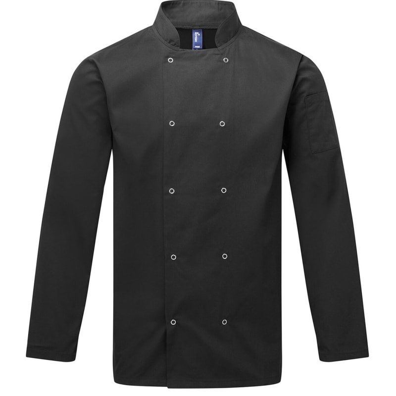 Artisan Collection By Reprime Unisex Studded Front Long-Sleeve Chef's Jacket 13
