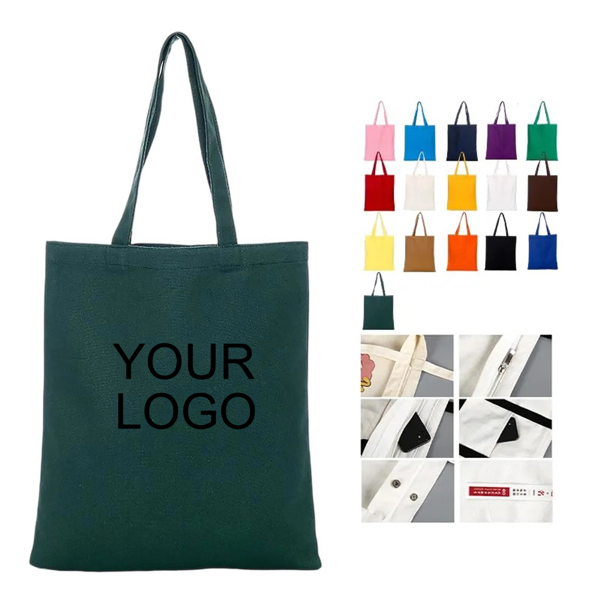 Polyester Cotton Tote Bag 16.54" x 13.78" for Branding and Promotions 2