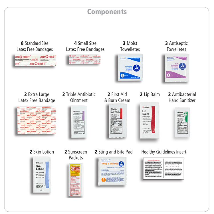 "MOLERA" 35 Piece Deluxe First Aid Kit in Zipper Kit 1