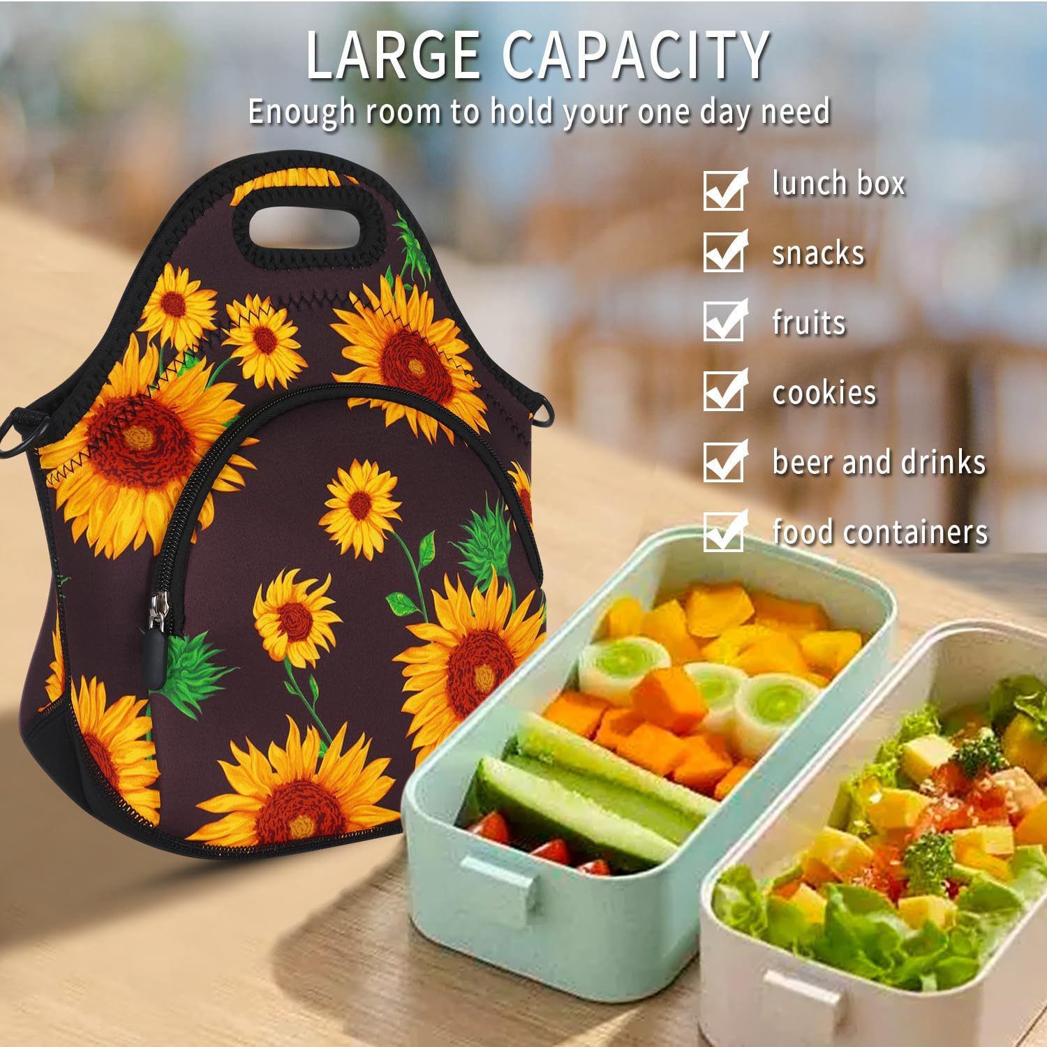 Neoprene Lunch Tote Bag 3