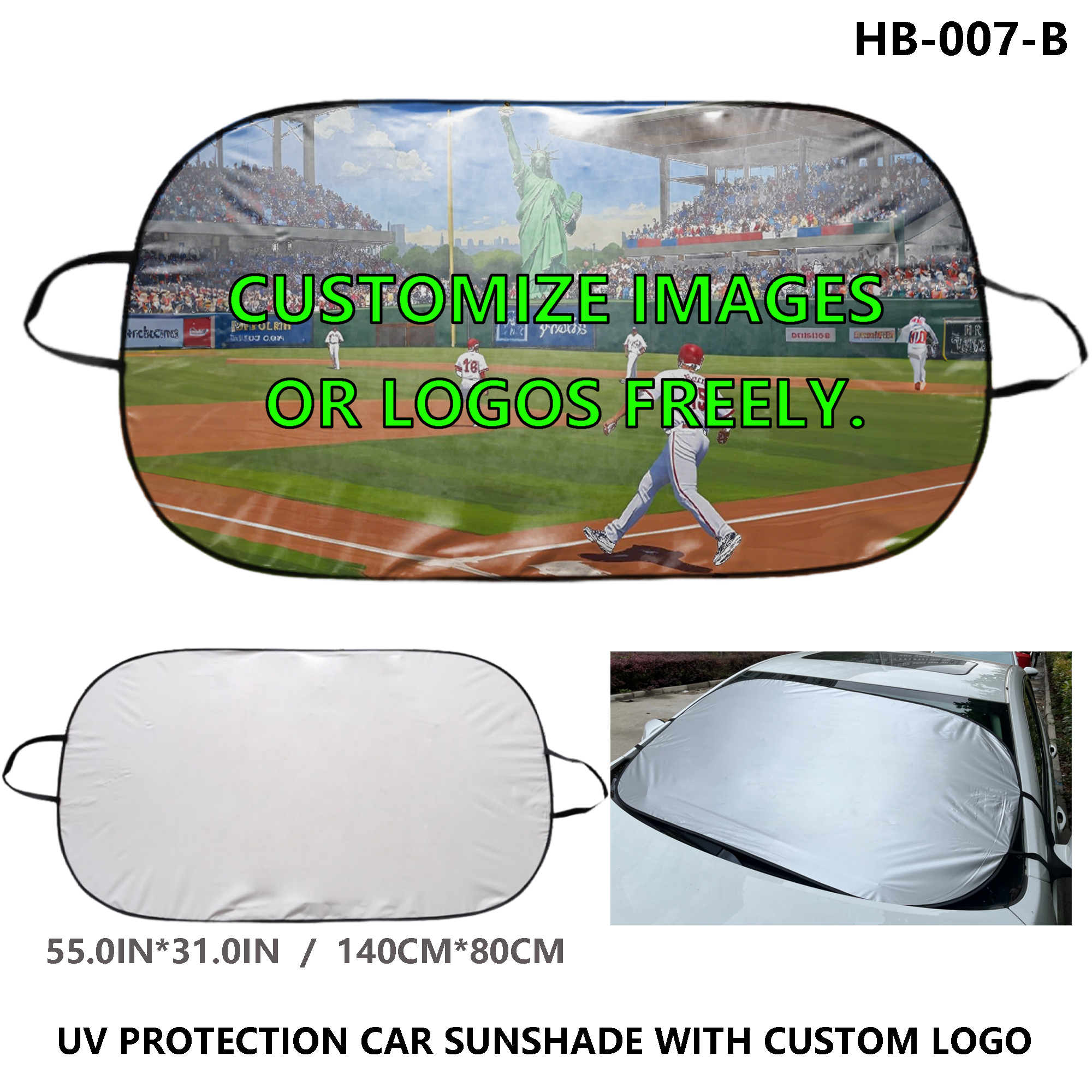 Branded Car Sunshade - Customizable UV Shield 1