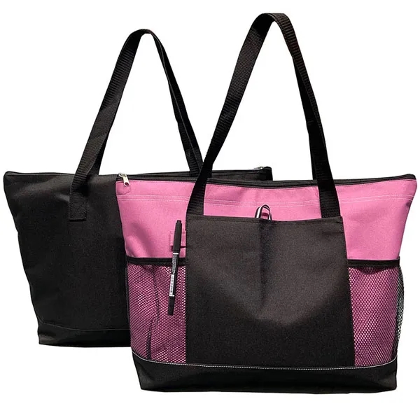Customized 600D Polyester Zippered Tote Bag 4
