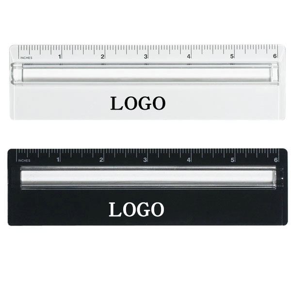 Plastic 6" Ruler w/ Magnifying Glass 2