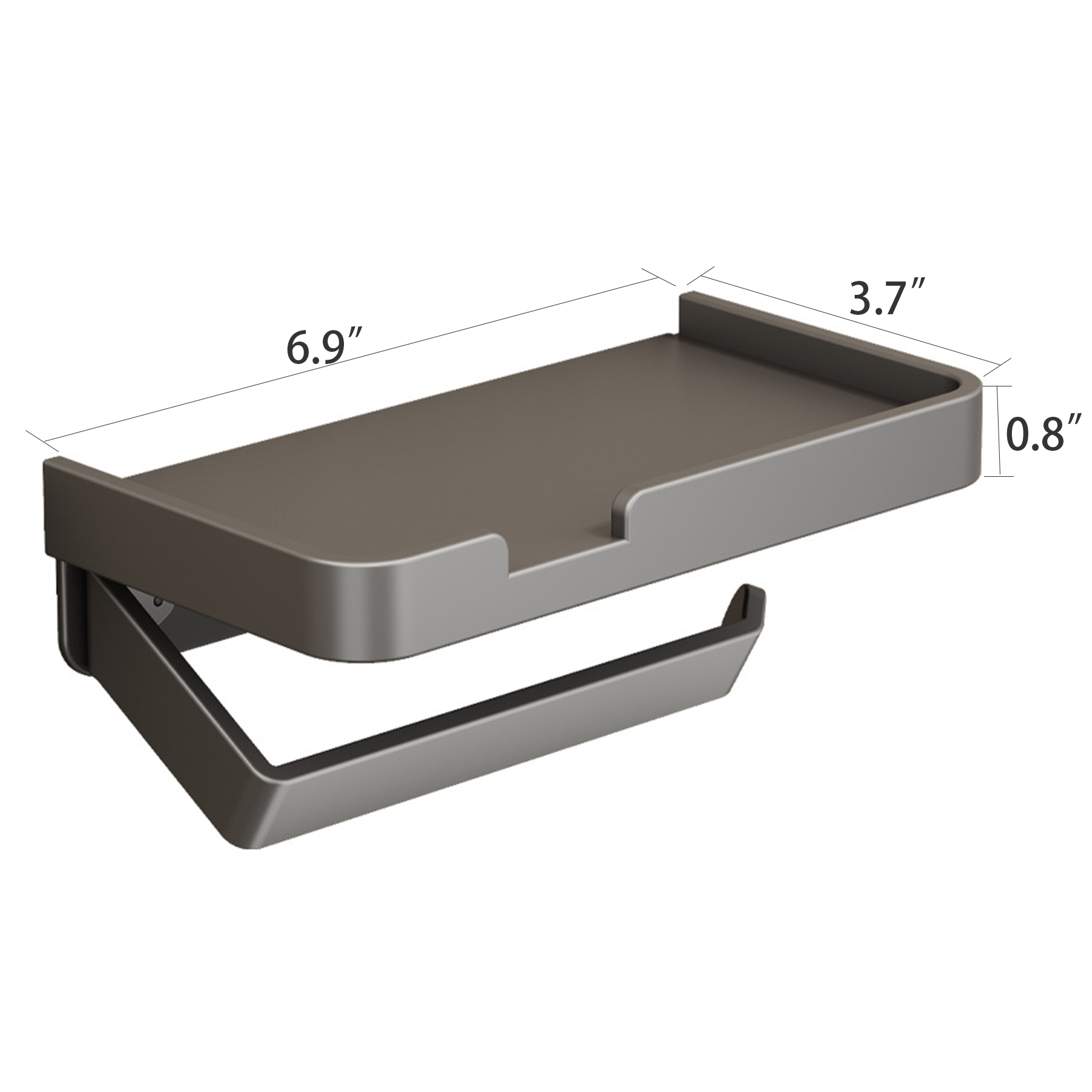 Aluminum Holder for Toilet Paper Metal Wall Mounted 1