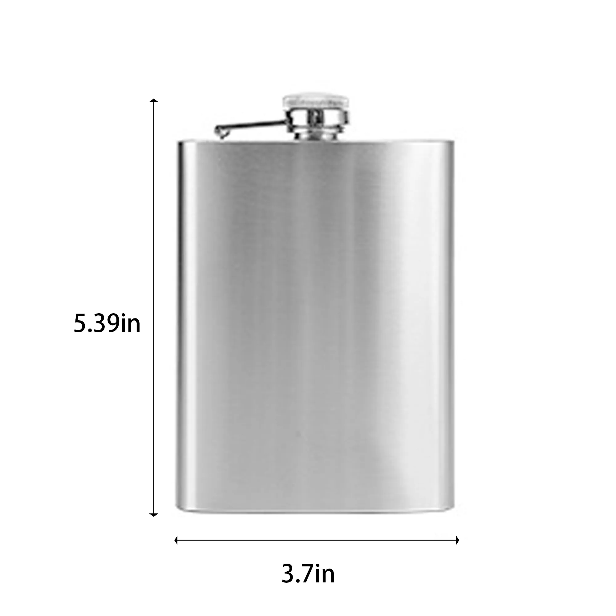 8 OZ Stainless Steel Flask, custom water bottle with logo imprint 3