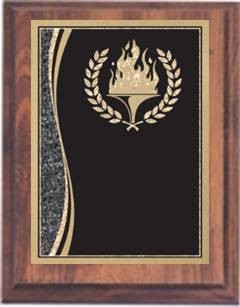 6" x 8" Cherry Finish Plaque with a Victory Designer Plate 2