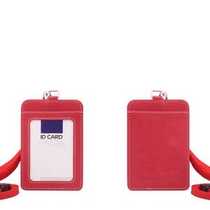 RFID Blocking PU Leather Card Holder with Lanyard 8