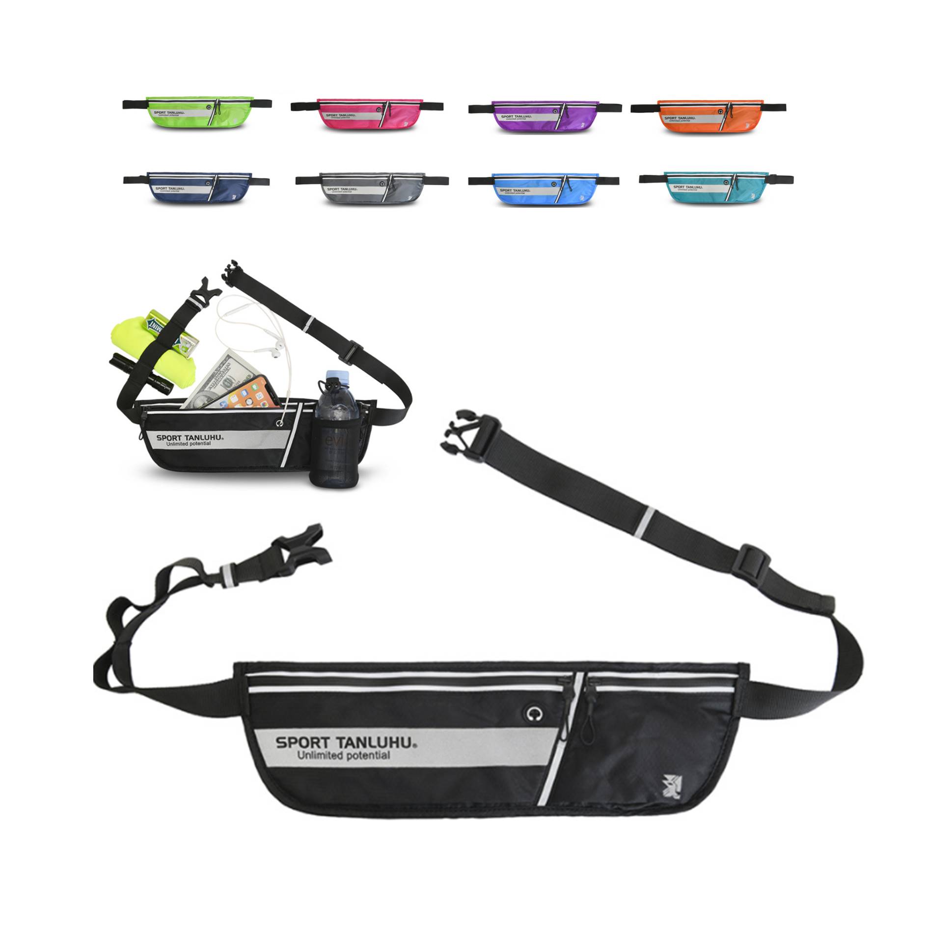 Outdoor Running Belt Water Bottle Waist Bag 3