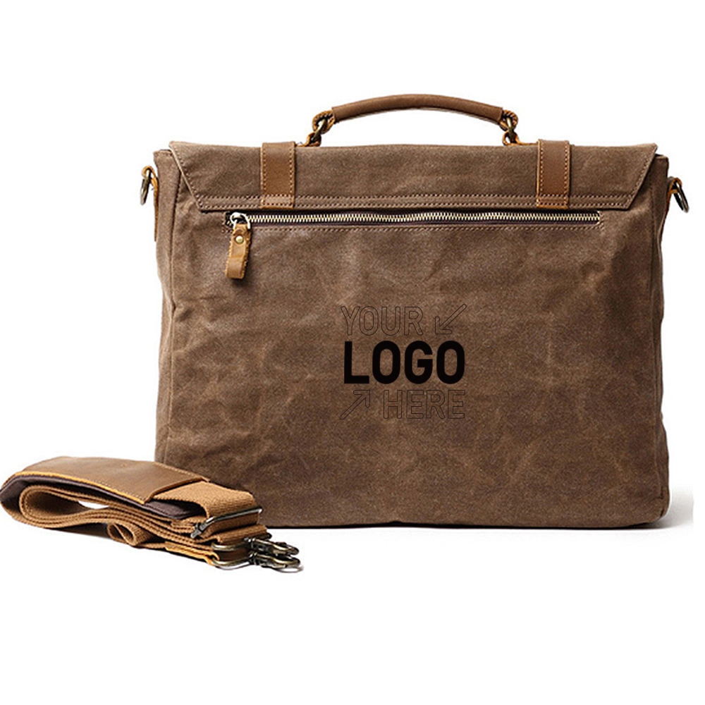 Canvas Leather Computer Laptop Bag 7