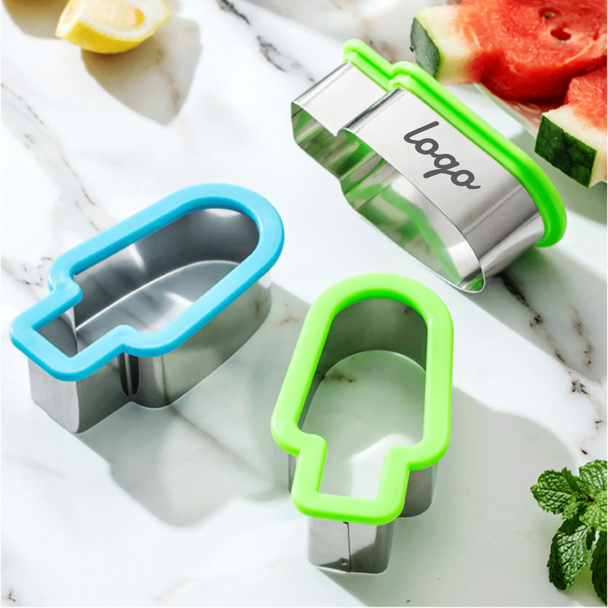 Colorful Ice - cream - shaped Fruit Cutters