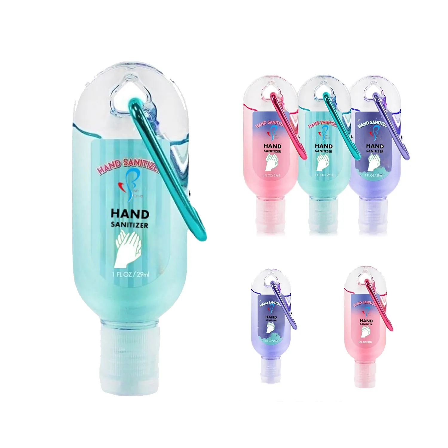 Hand Sanitizer Travel Size With Carabiner 6