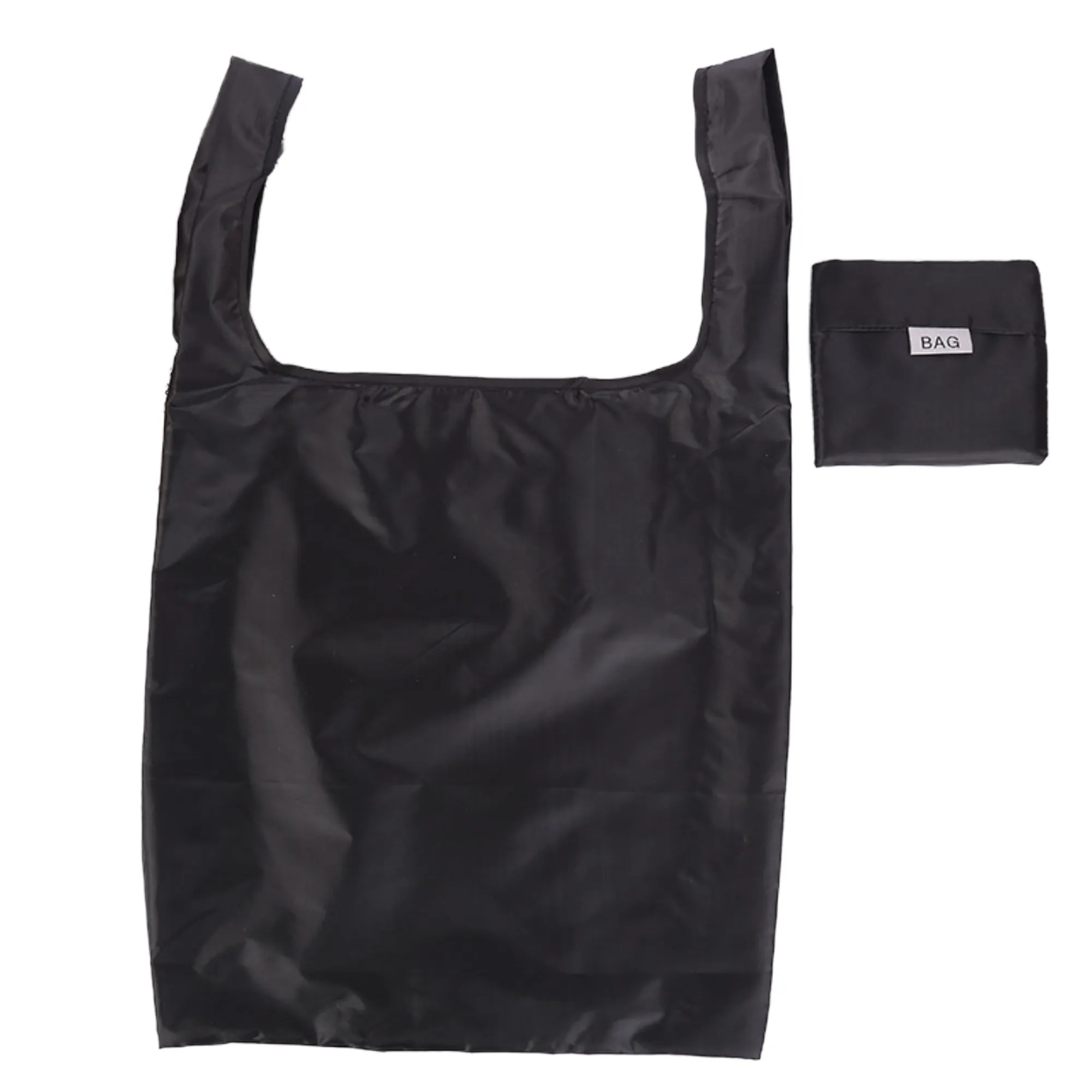 Solid Color Eco-Friendly Foldable Storage Tote Bag, custom tote bag with logo imprint 3