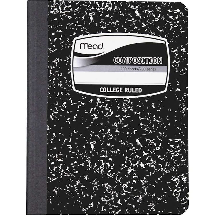 Mead Composition Notebooks - Black College Ruled 100 Sheets 12 Pack 1