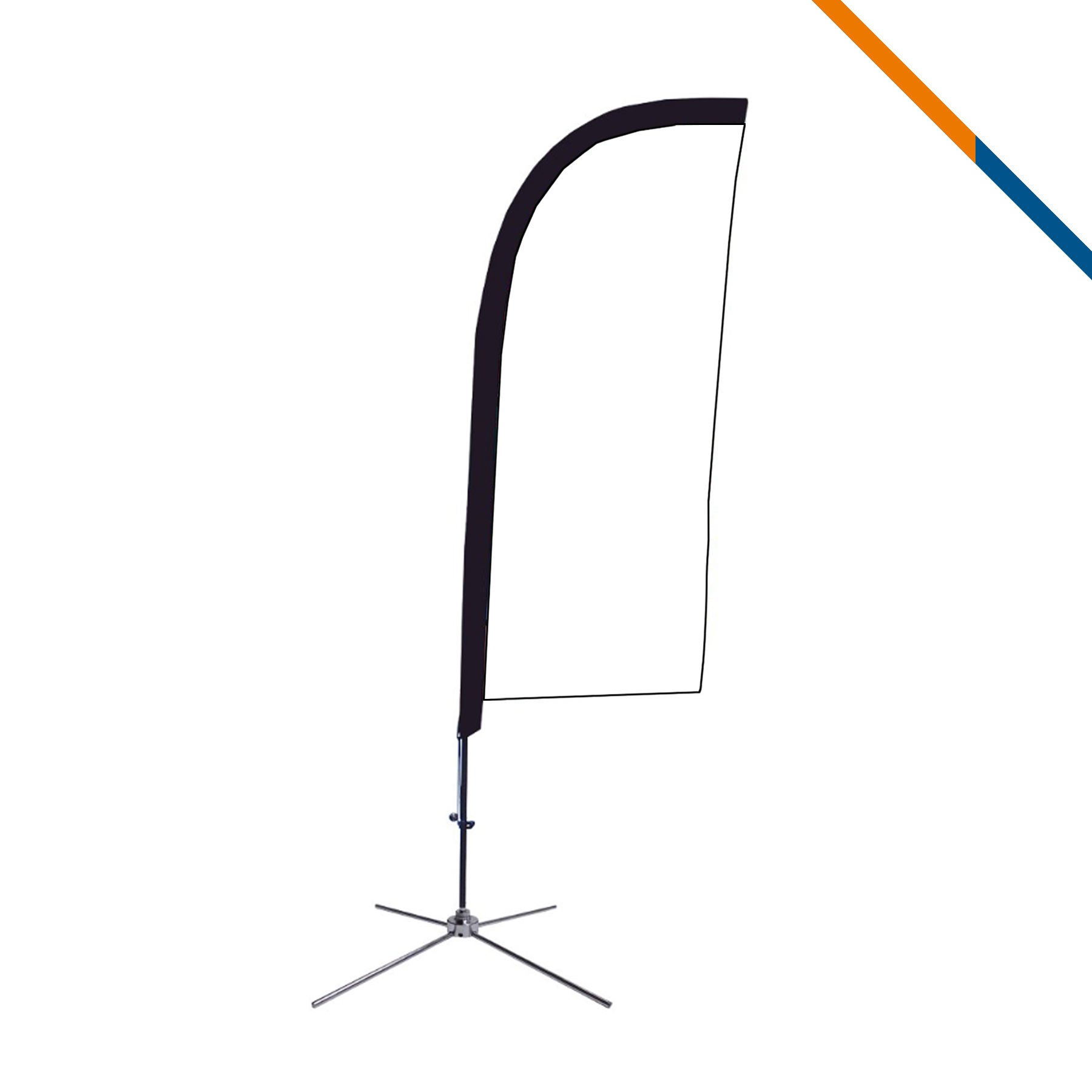 7' Primrose Single-Sided Straight Flag 5